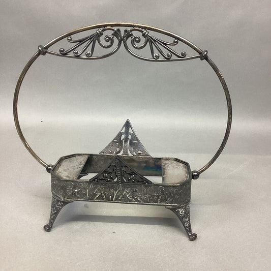 Roger’s Meriden Silverplate Victorian Ornate Frame Nude Warriors In Battle