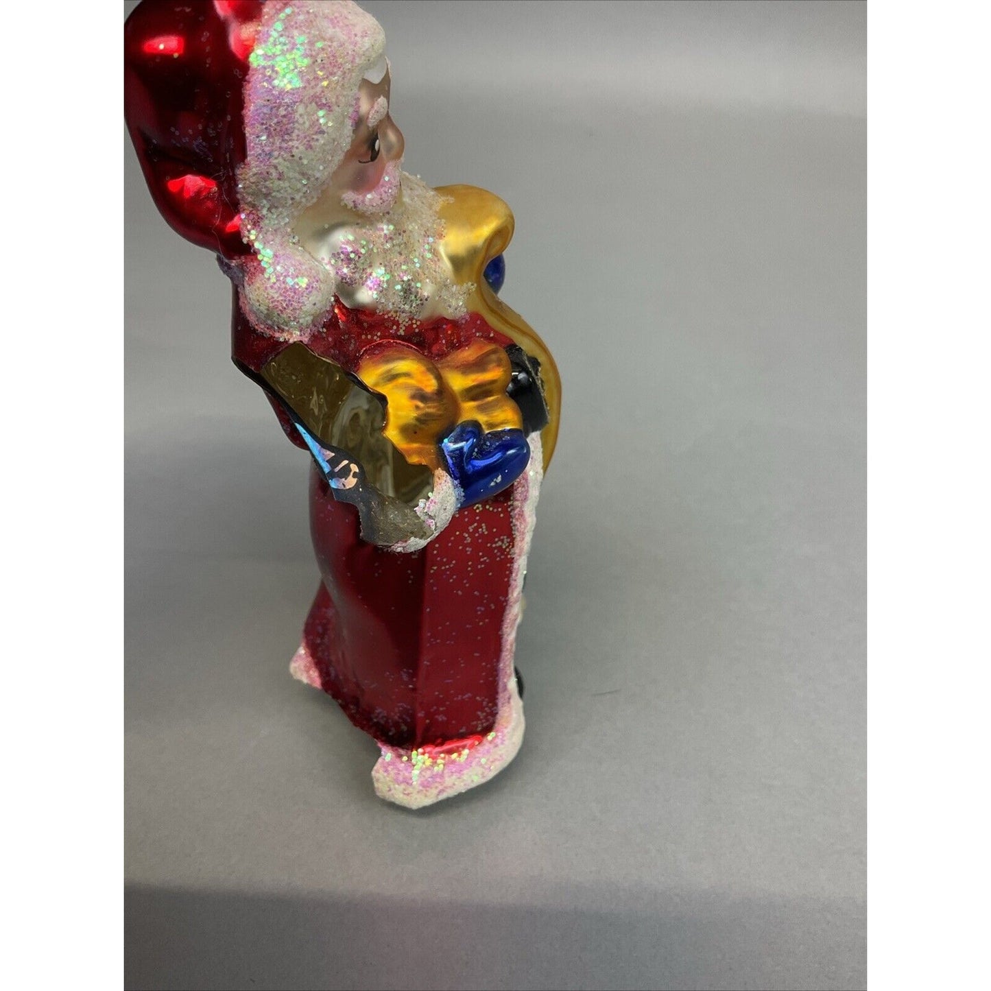 Radko Saks 5th Ave Santa Millenium + Santa List Christmas Ornaments / Damaged