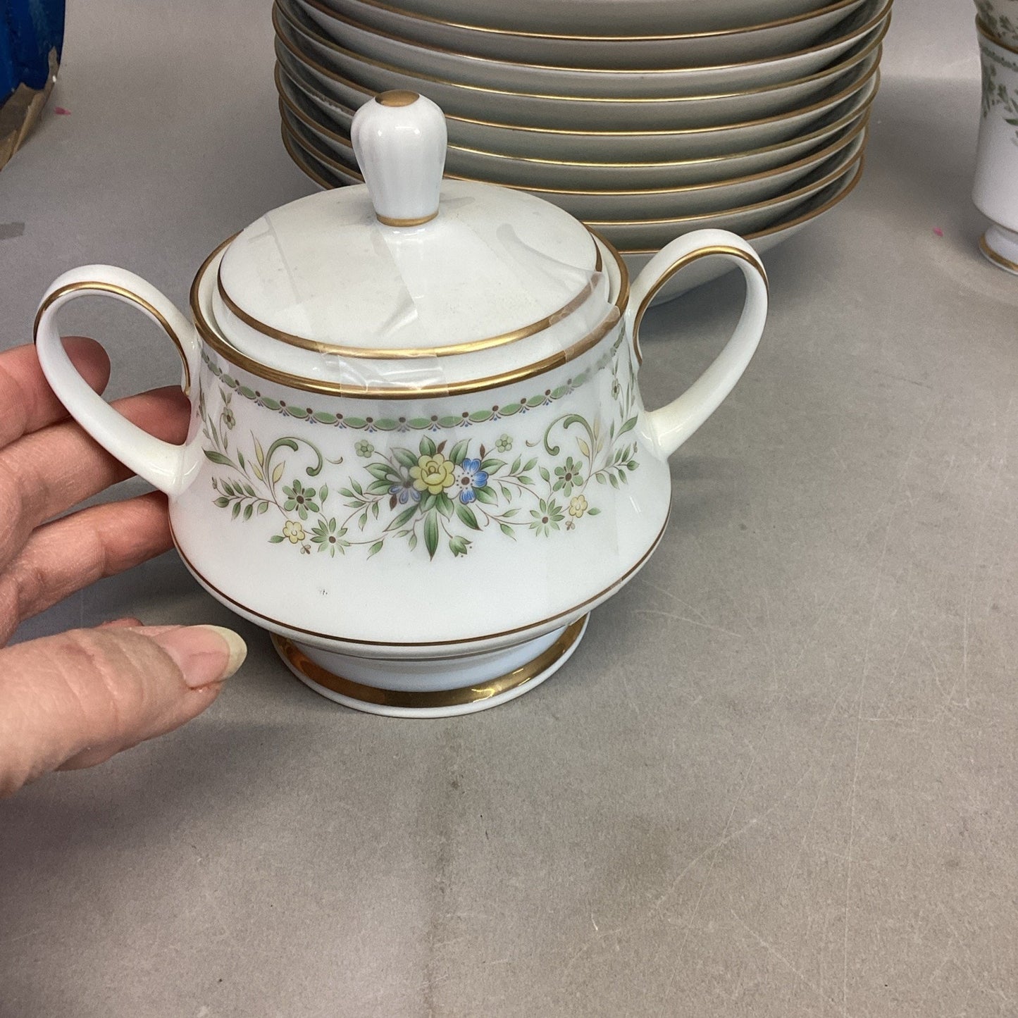 Set Of 58 Noritake Green Hill Fine China Set #2897 - Plates, Bowls, Cup/Saucers