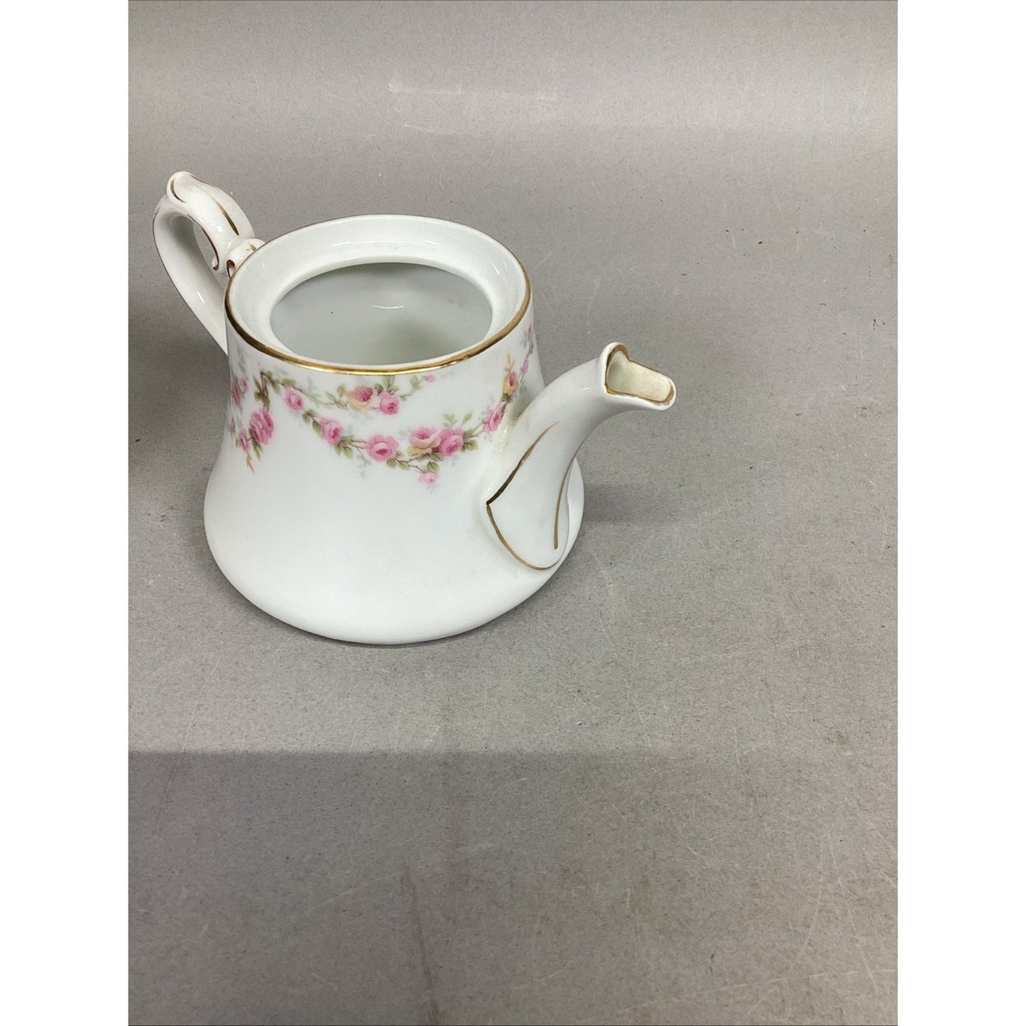 Swarzburg Pink Floral Teapot & Pink Floral Creamer - Unmarked - #701