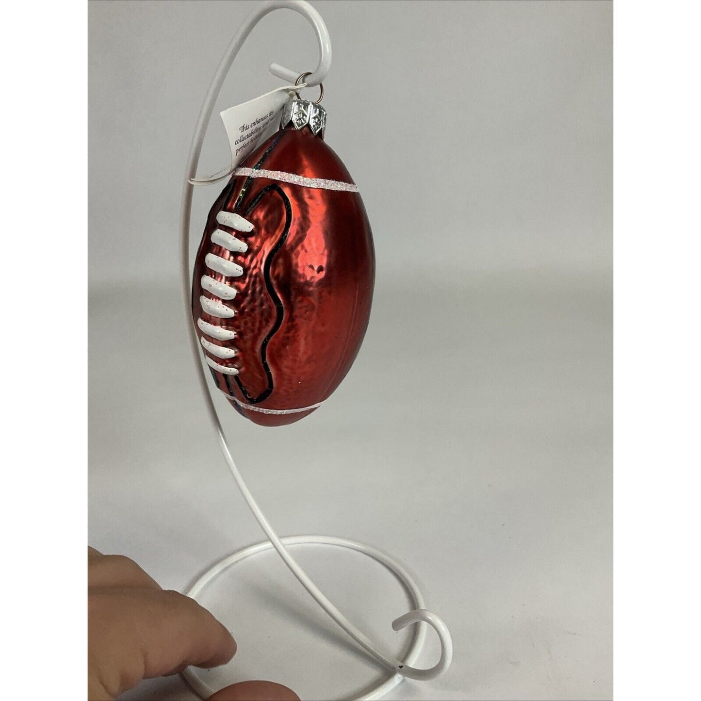 Christopher Radko Handblown Glass Football Christmas Ornament