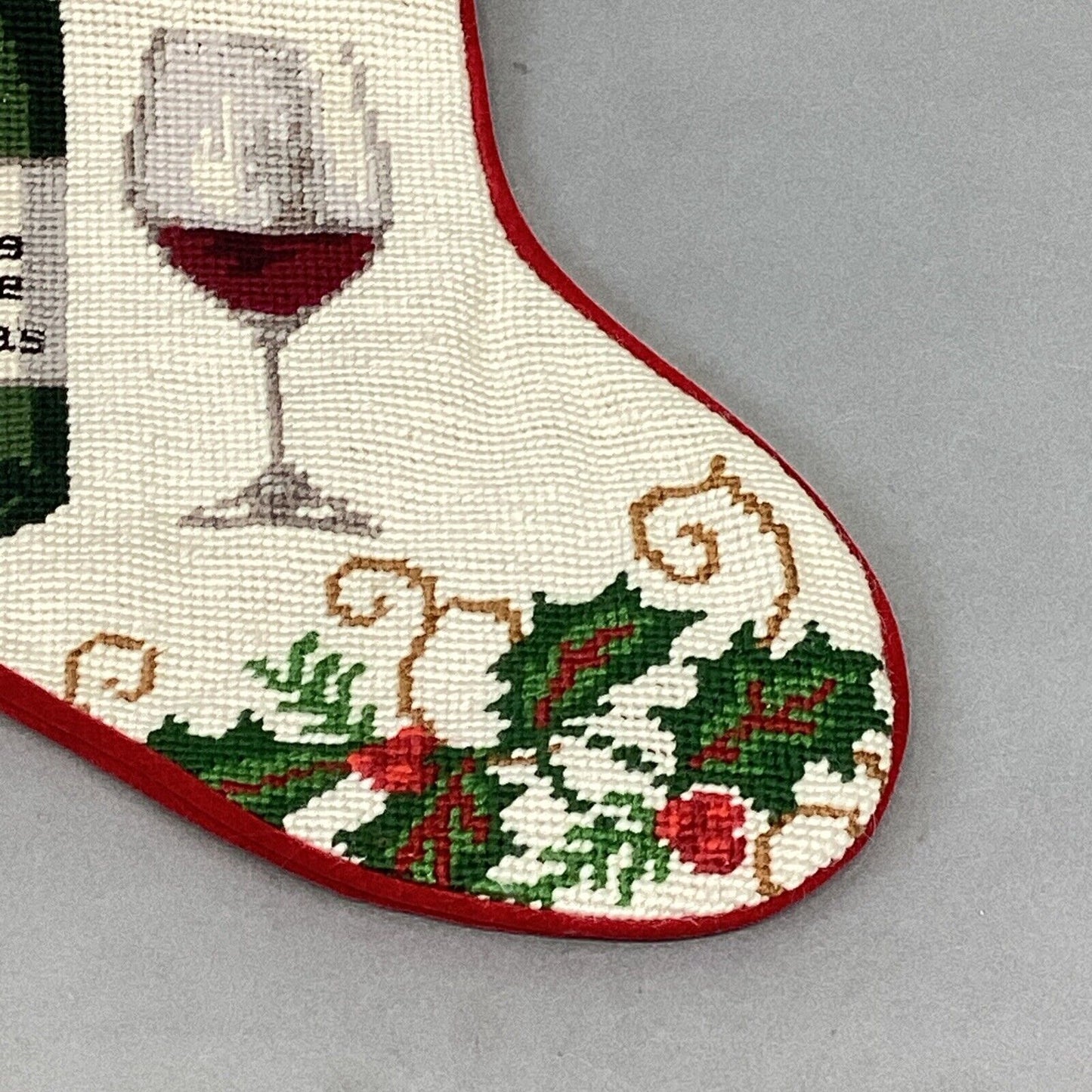 I’m Dreaming Of A Wine Christmas - Needlepoint Stocking - Robert - 17”