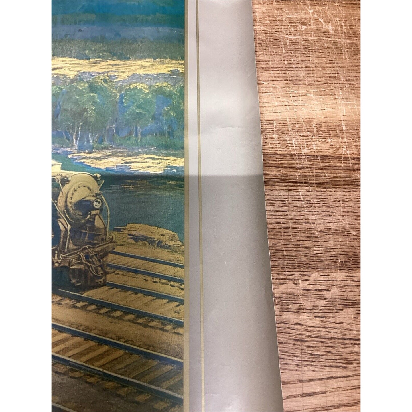 NY Central Railroad -"Westward Bound Mohawk Valley" - 1975 Reproduction - 27x22”