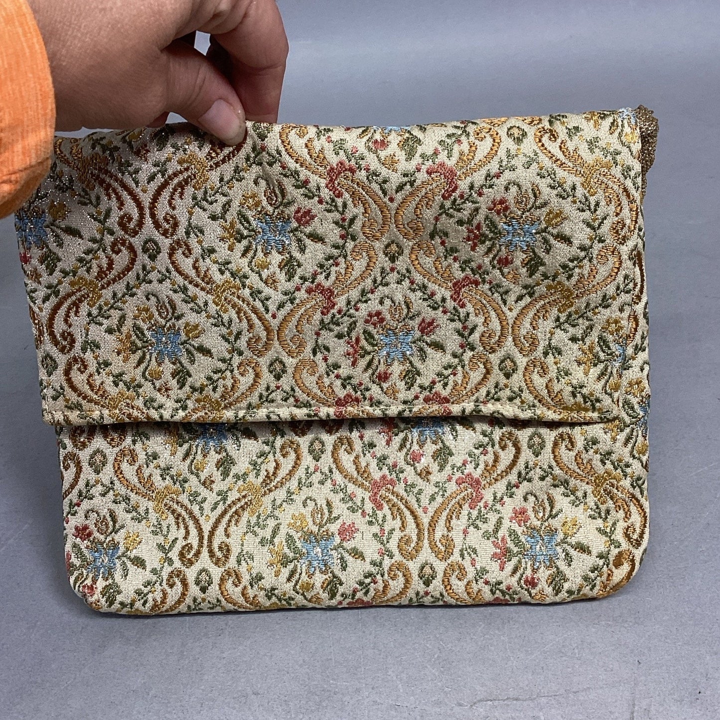 Vintage Beautiful 1940’s Walborg Tapestry Purse Shoulder Bag - Made In Italy