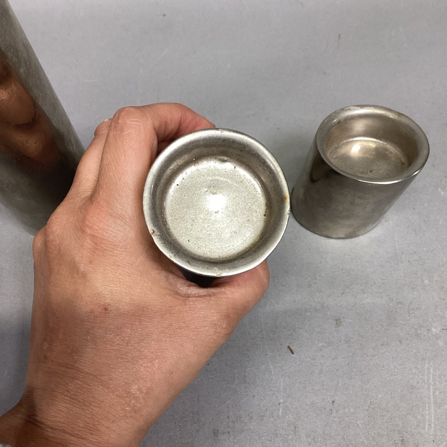 Set Of 3 Silver Plated Candle Holders - 7.5, 5, & 2.75”H