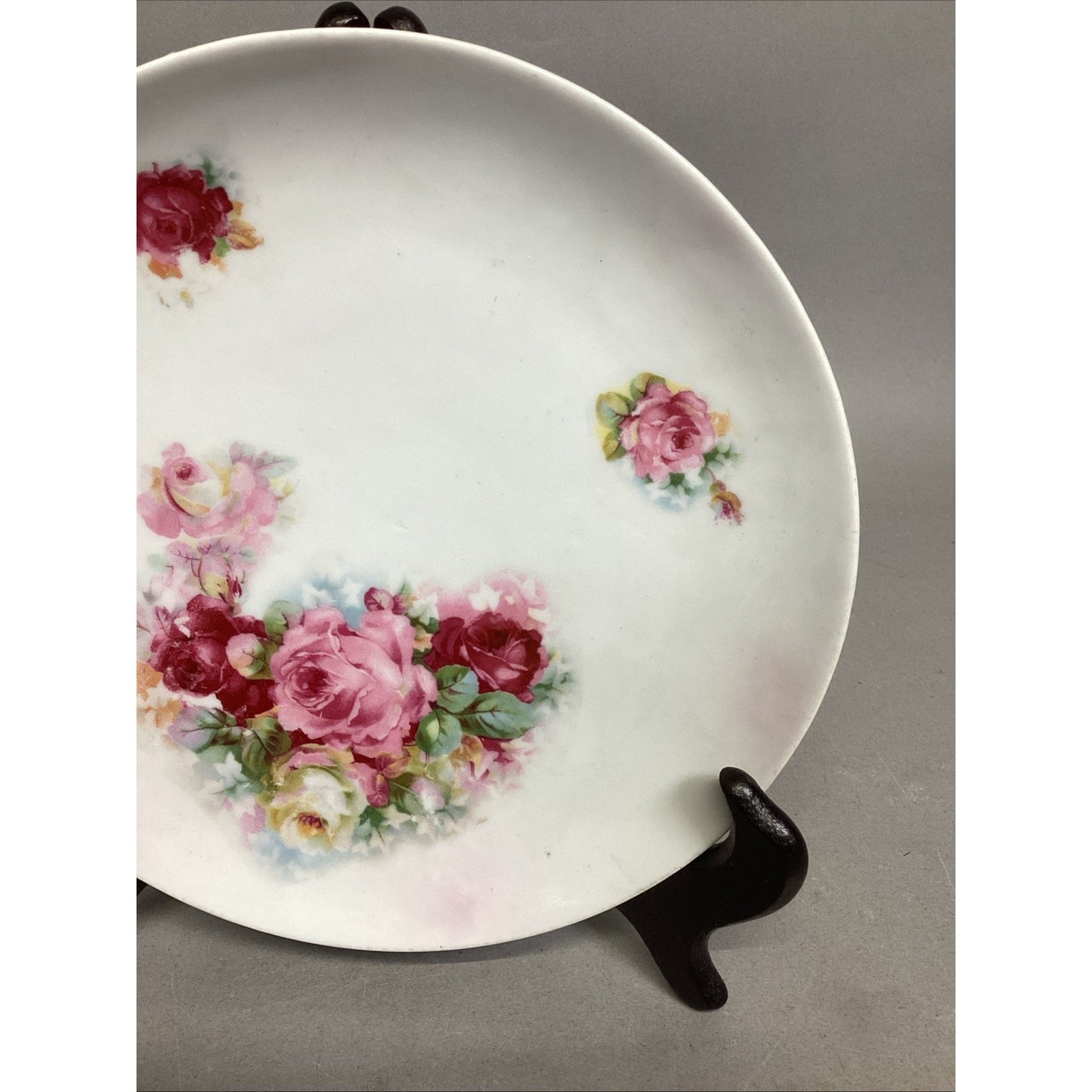 Decorative Pink Red Floral Porcelain Plate - Made In Germany - 7.5”D