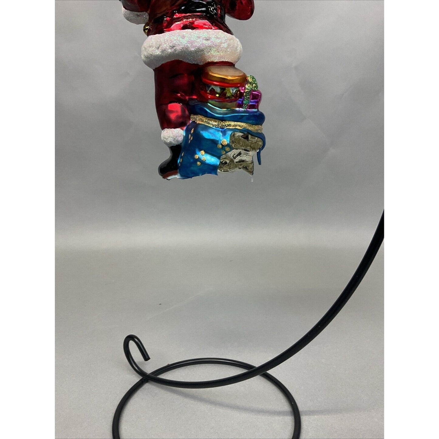 Radko Santa’s Banner Year + Santa In Blue Robe Christmas Ornaments / Damaged