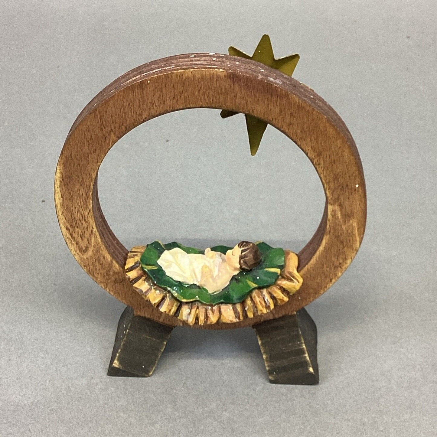 QVC Joy Nativity Scene Wooden 3 Piece Set Christmas Decoration Wood