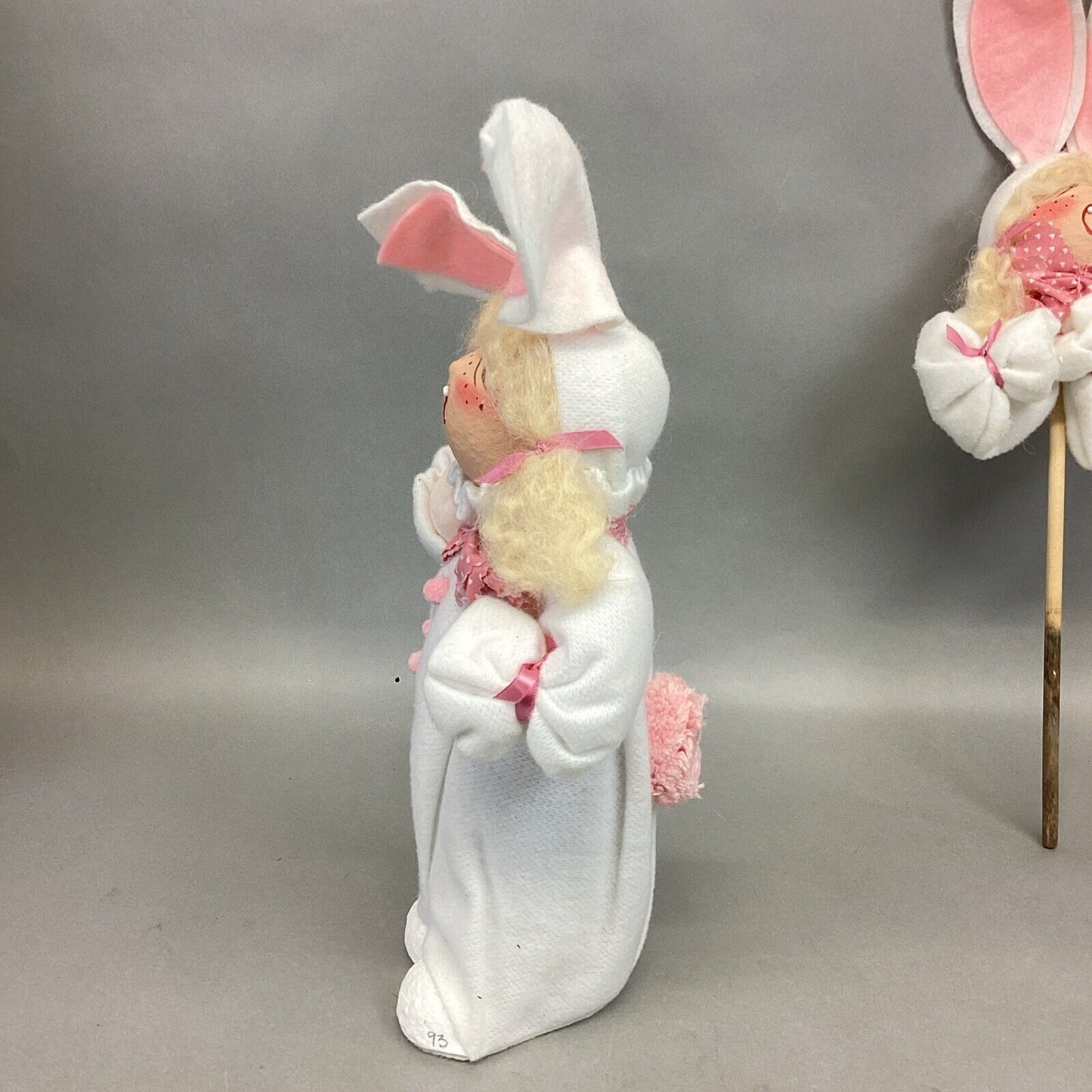 Vintage Easter Bunny Doll And Easter Bunny On Stake