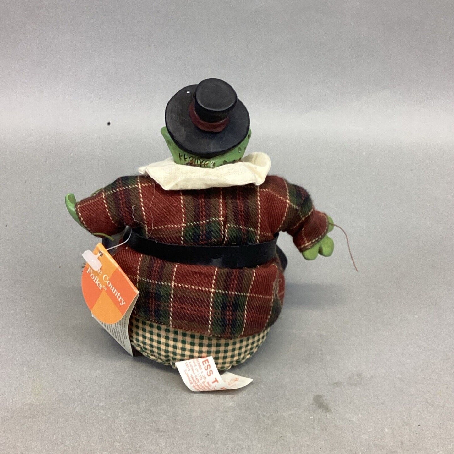 Vintage Russ Berrie #13013 Pilgrim Harvess T. Frog Toad Shelf Sitter - 6” Signed