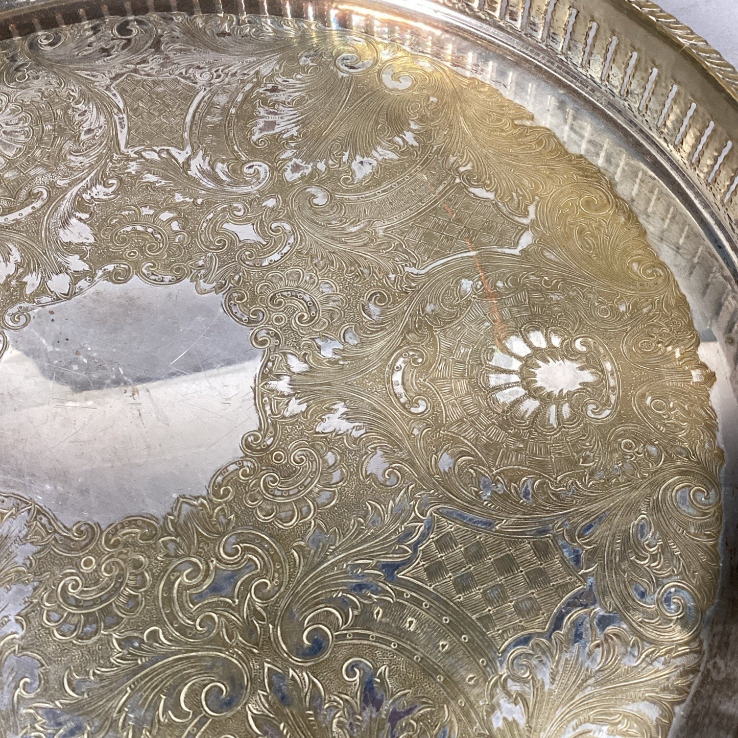 Set Of Vintage Silver Plated Serving Dishes Trays