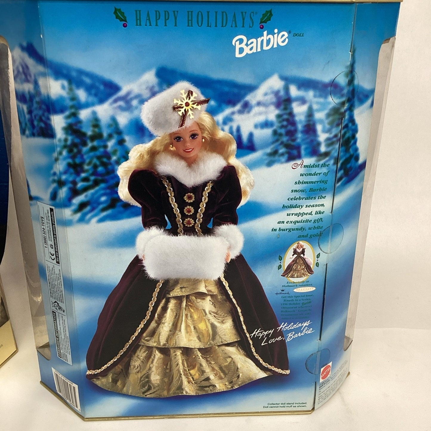 Set Of 2 Vintage 1996 HAPPY HOLIDAYS BARBIE Special Edition Doll New #15646