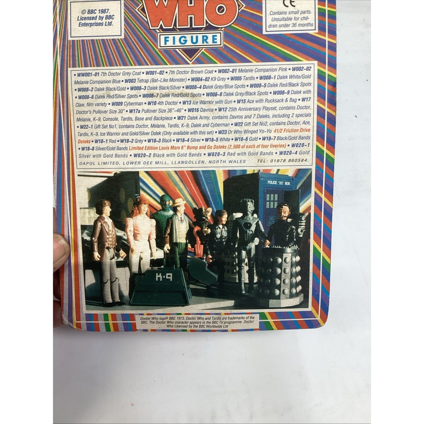 VINTAGE 1987 DR. WHO DALEK ROBOT DAPOL - NOS - Red/Black