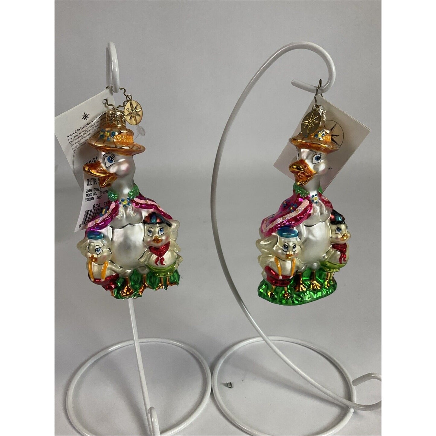 Vintage Christopher Radko Christmas Holiday Ornaments Goose Gaggle / Damaged