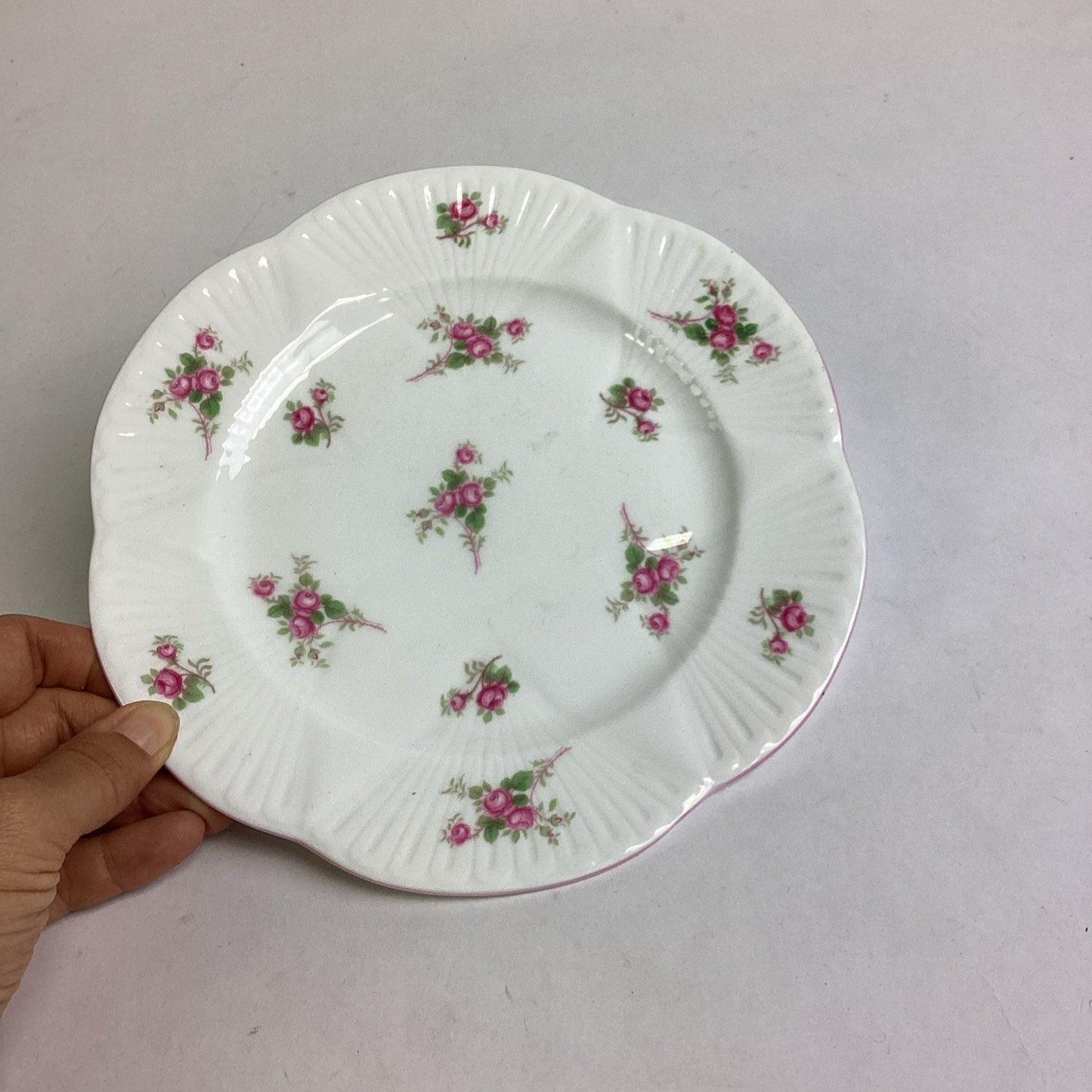 Set Of 2 Shelley Bridal Rose Fine Bone China Salad Plates - #13545 - England