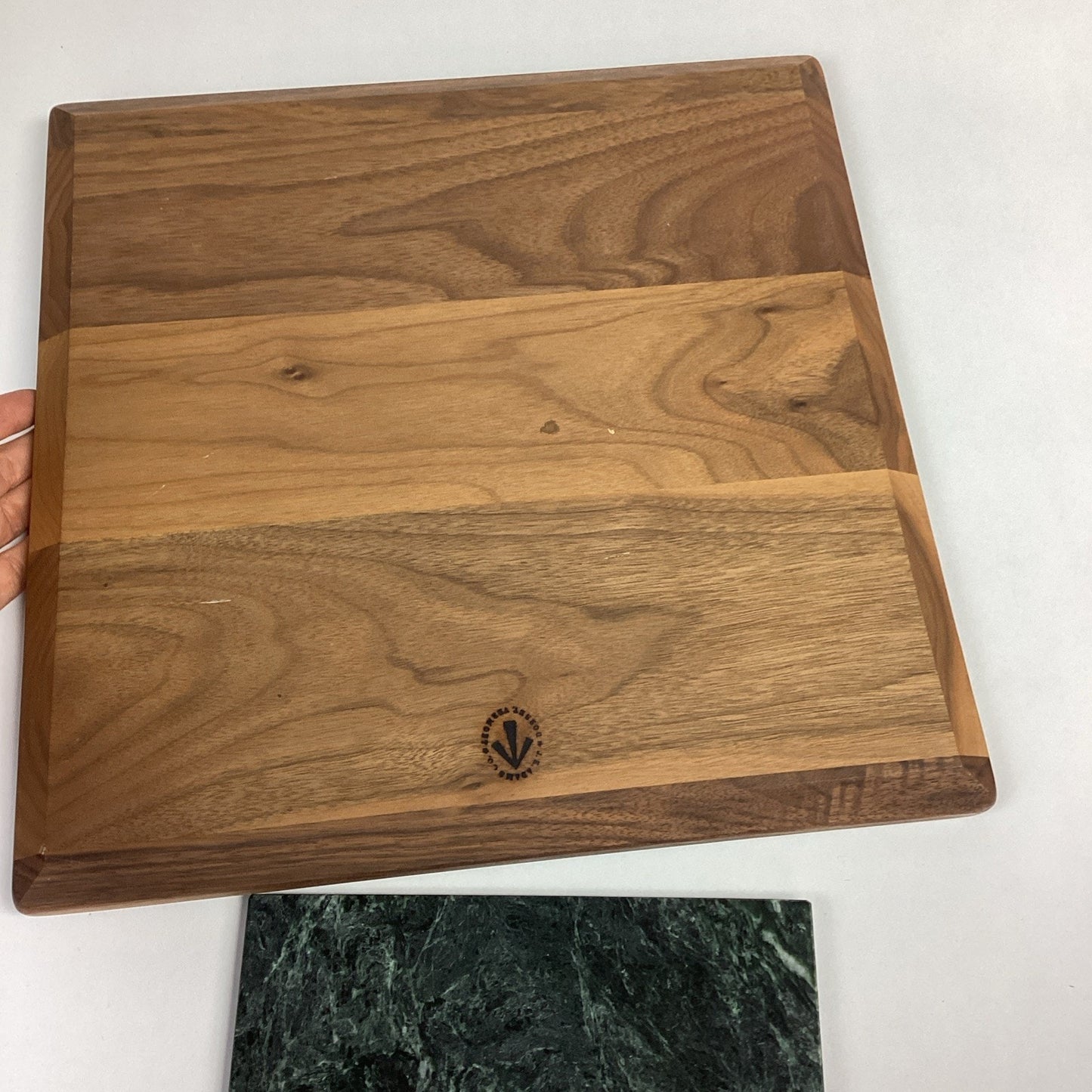 JK Adam’s Marble Tile Teak Wood Serving Board (Removable Marble Tile)