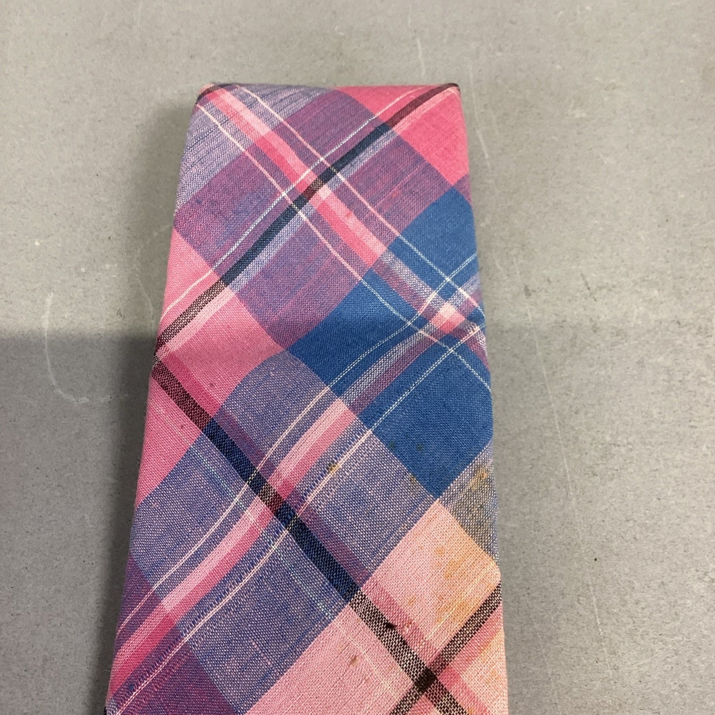 Brooks Brothers Striped Blue/Pink Tie, Pink Blue Plaid & Blue/White Striped Ties