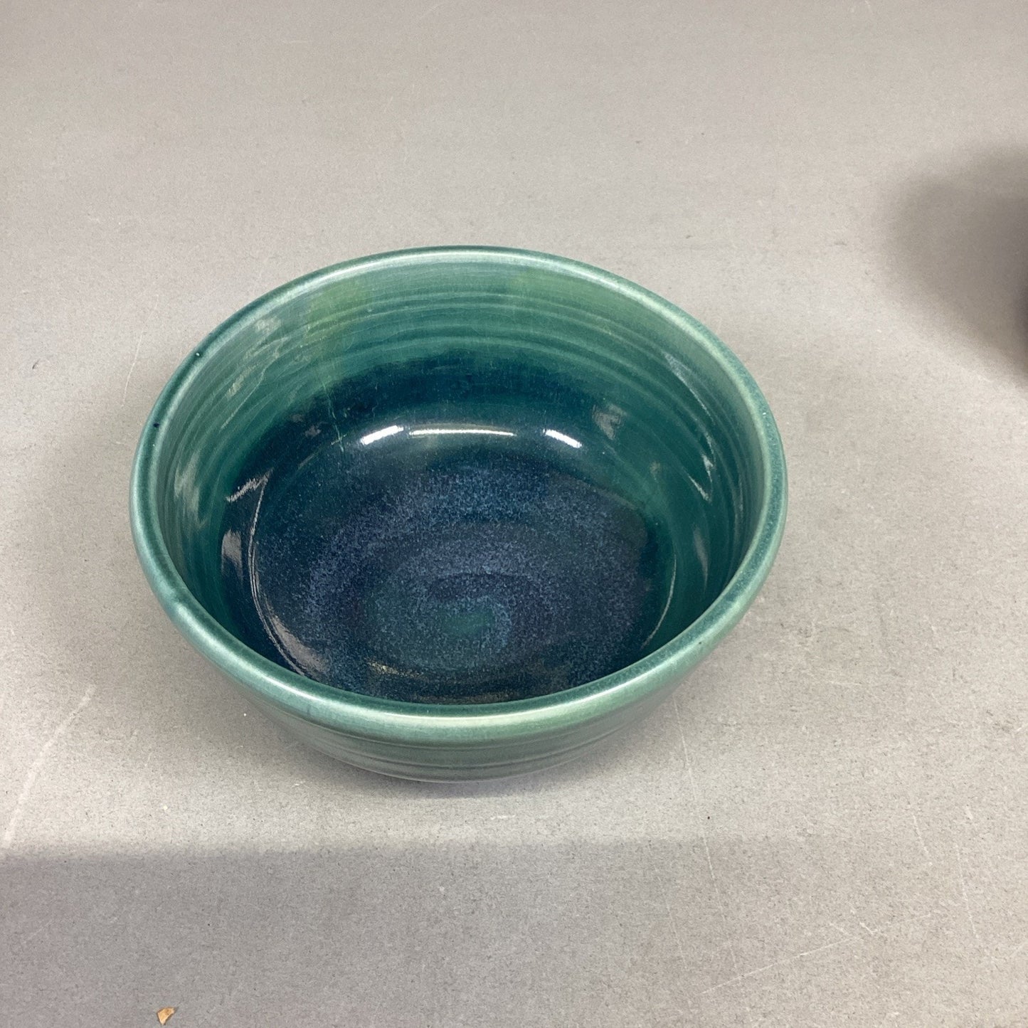 Set Of 2 Handmade Bowls (Glossy Blue & Orange/Green)