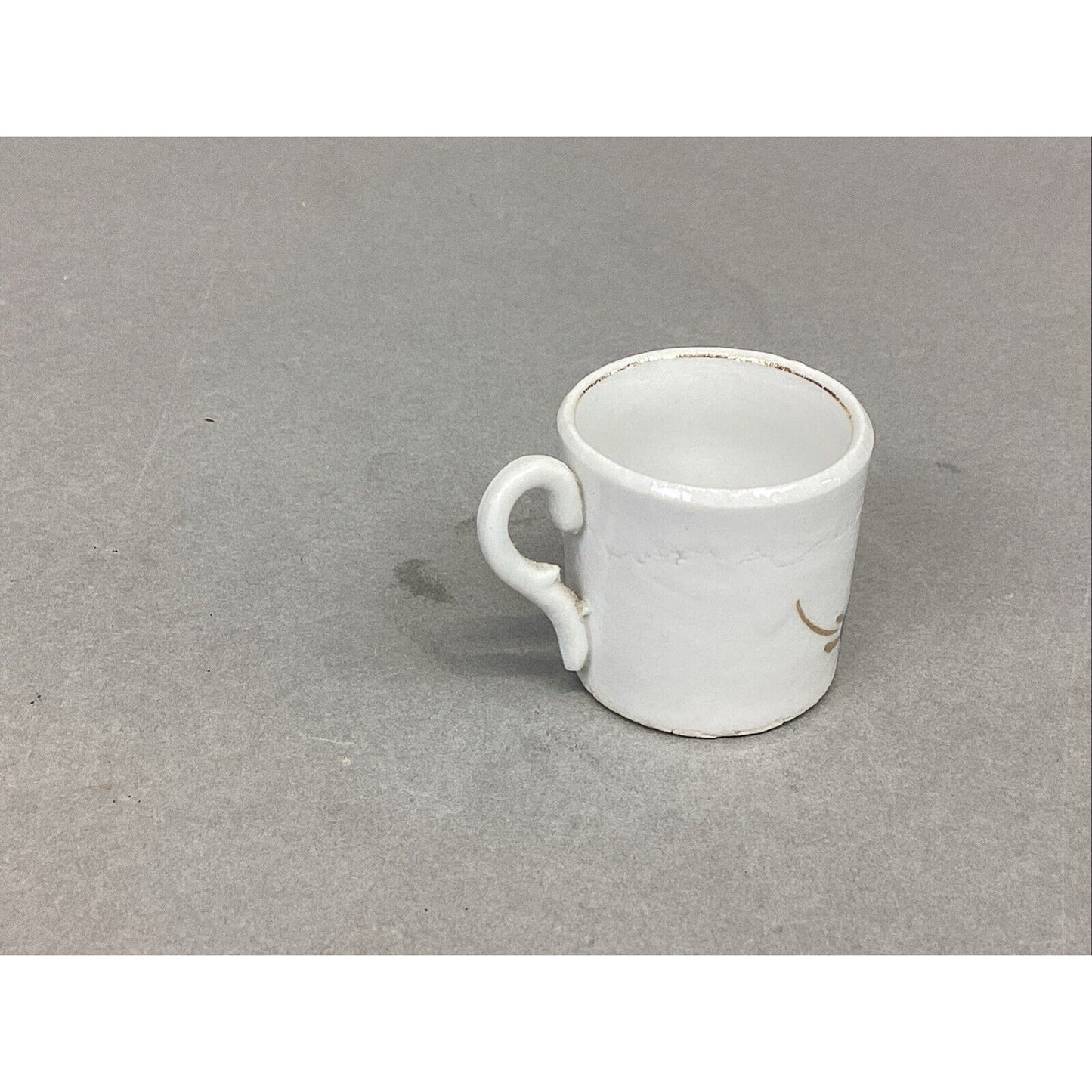 Antique Miniature Porcelain Sentimental Tea Cup "Love The Giver"