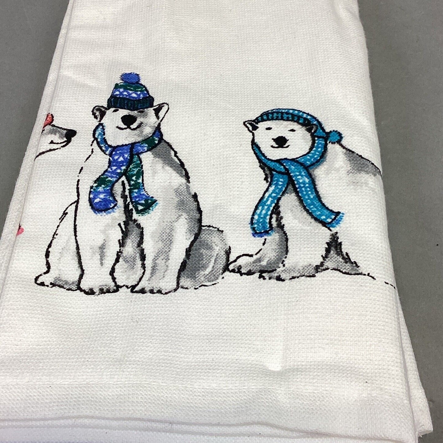 2 Balsam & Fir Polar Bear Kitchen Towels, 1 Northwoods Terry Kitchen Towel