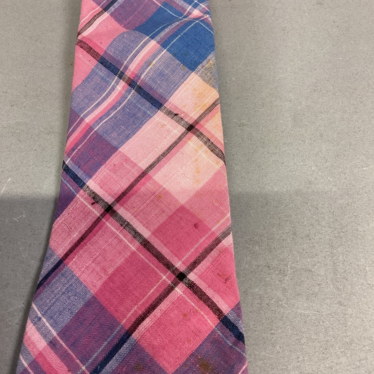 Brooks Brothers Striped Blue/Pink Tie, Pink Blue Plaid & Blue/White Striped Ties