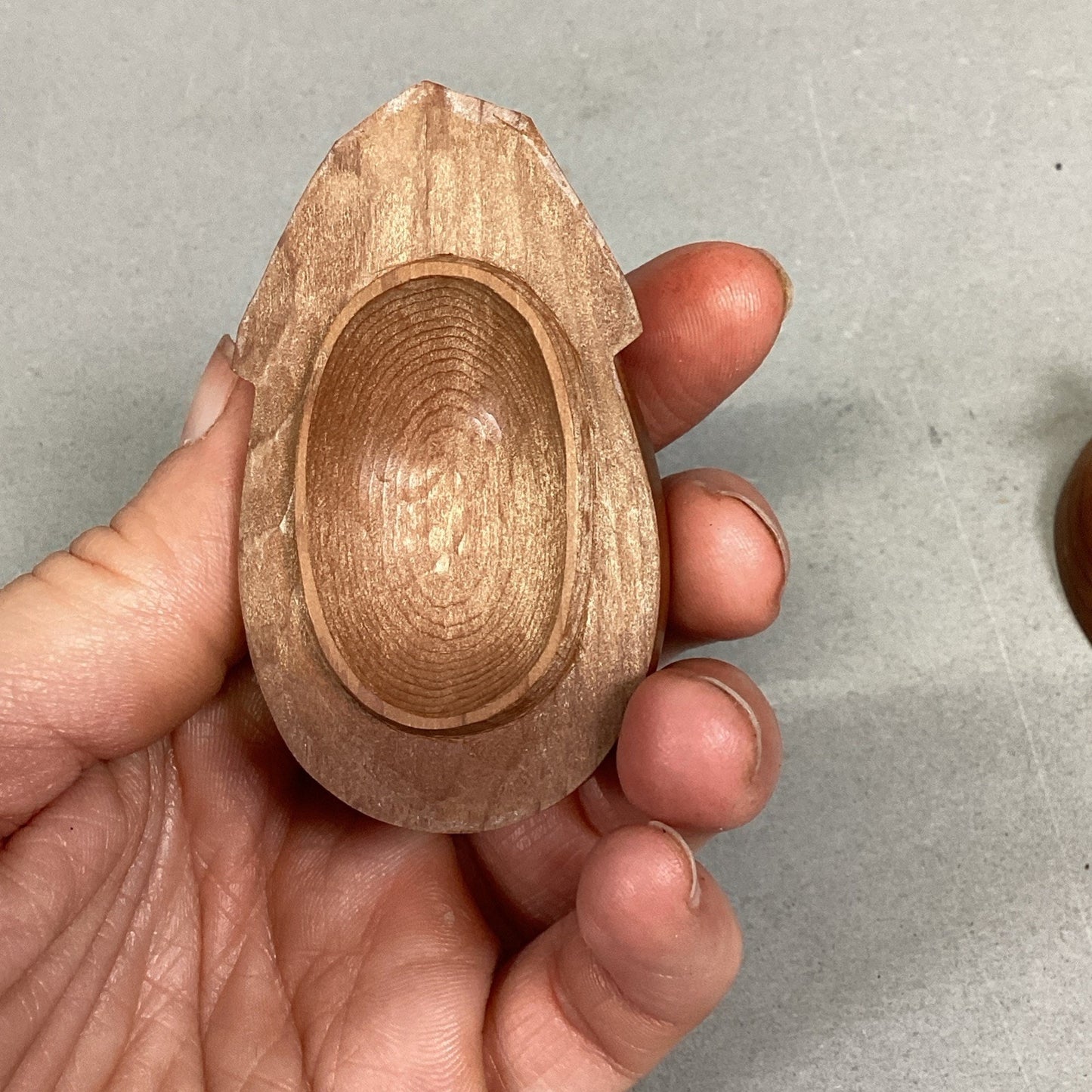 Hand Carved Wooden Grasshopper Cricket On Pear Miniature Trinket Box Figurine