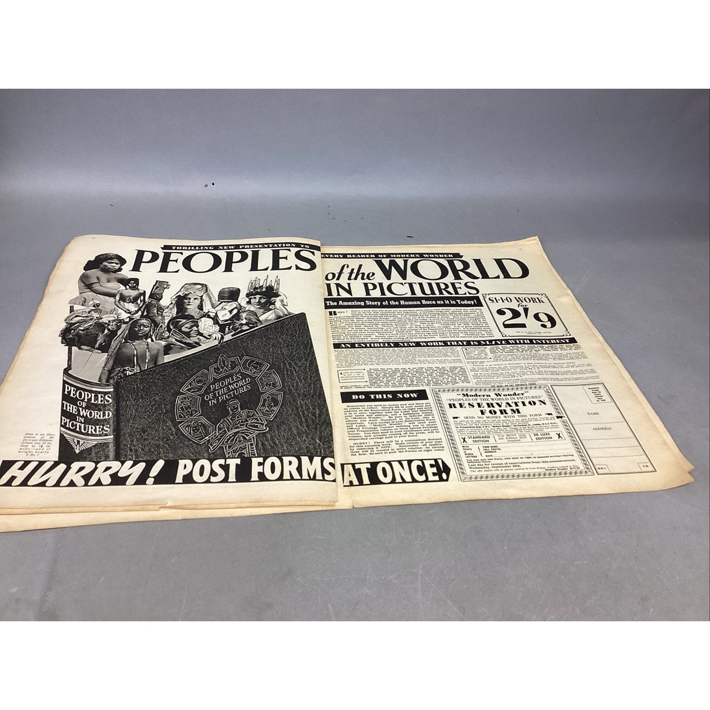 Rare VTG MODERN WONDER Magazine- September 24, 1938 W/ Union Pacific RR Keychain