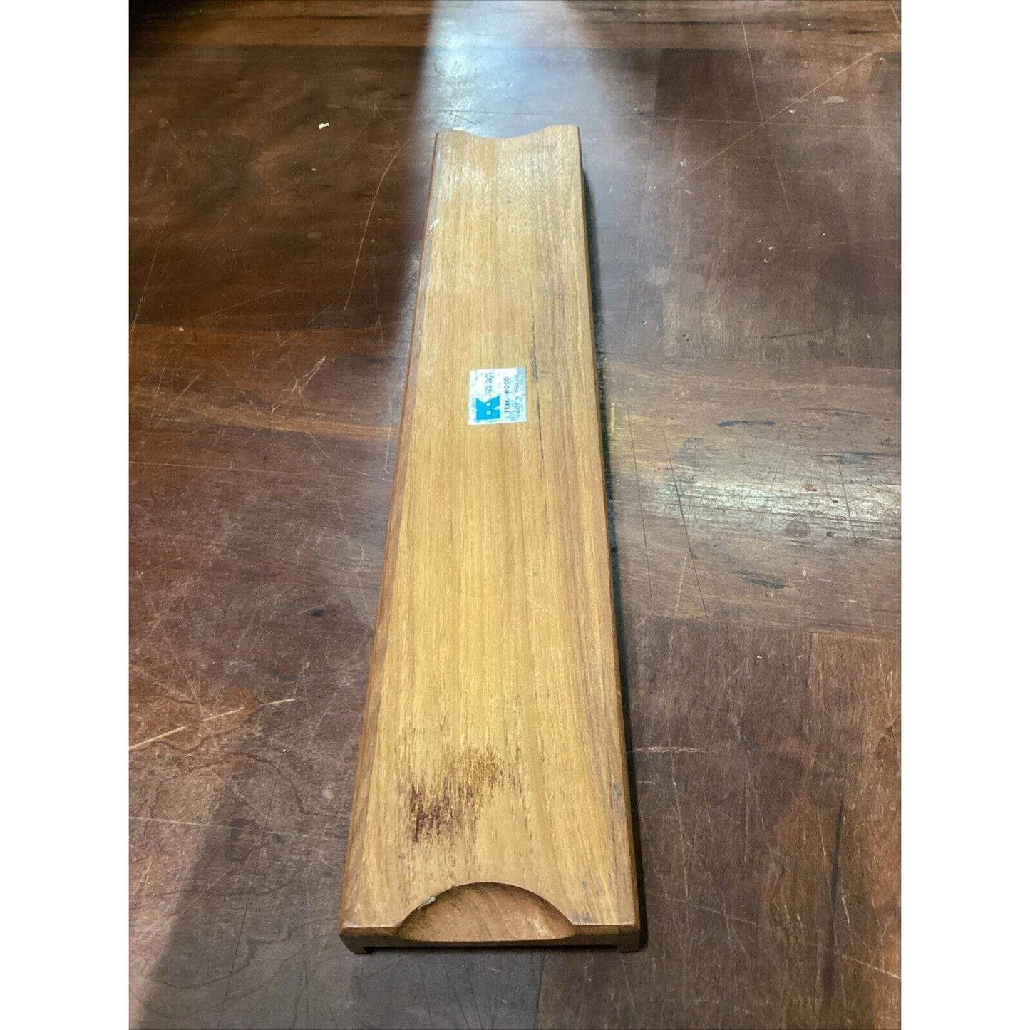 Vintage Teak Wood Serving Tray Made In Thailand - 18x3.5” Unusual Design