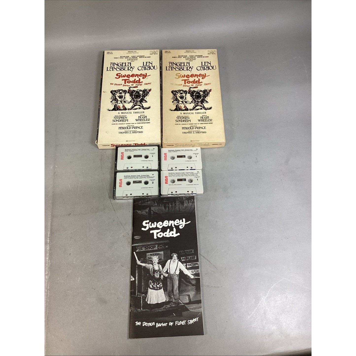 2 - Sweeney Todd The Demon Barber of Fleet Street 1979 Cast Recording Cassettes