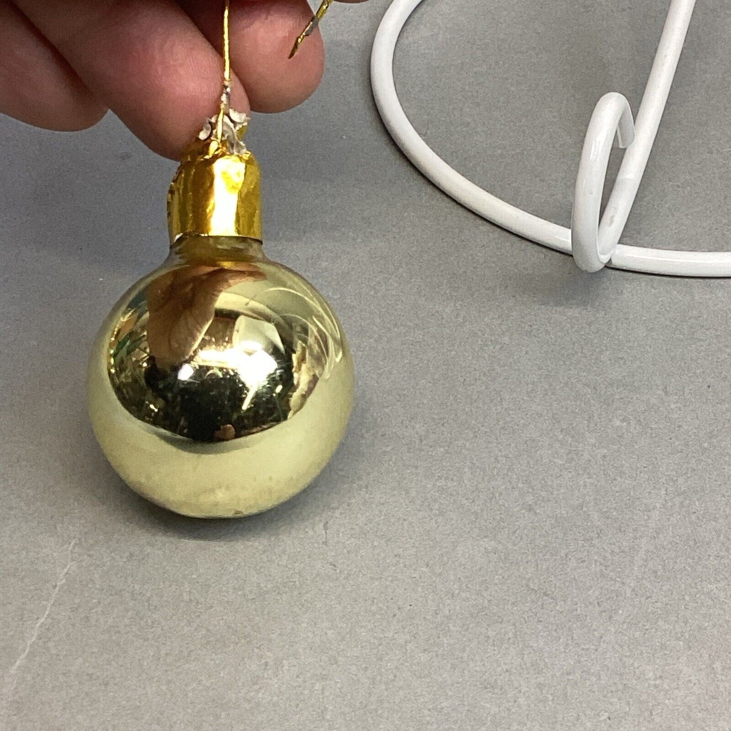 6 Vintage Christmas Ornaments - Angel, Nativity, Gold Balls, Champagne