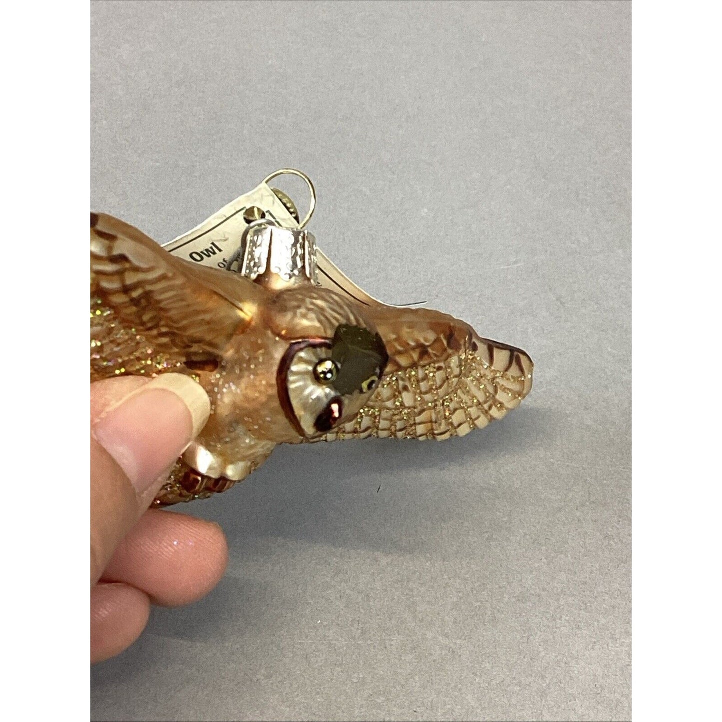 Radko Fantail And Old World Christmas Flying Owl - Damaged - With Tags