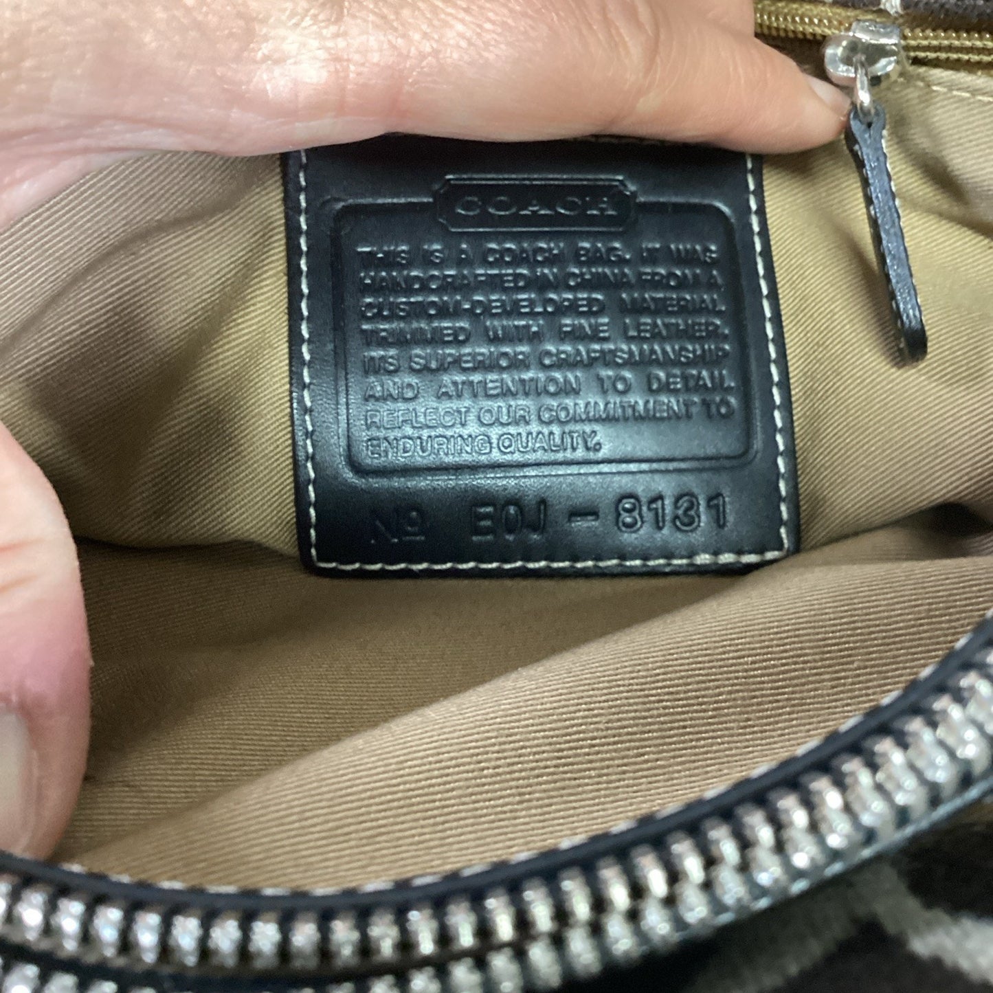 Coach Signature Shoulder Hand Bag #E0J-8131