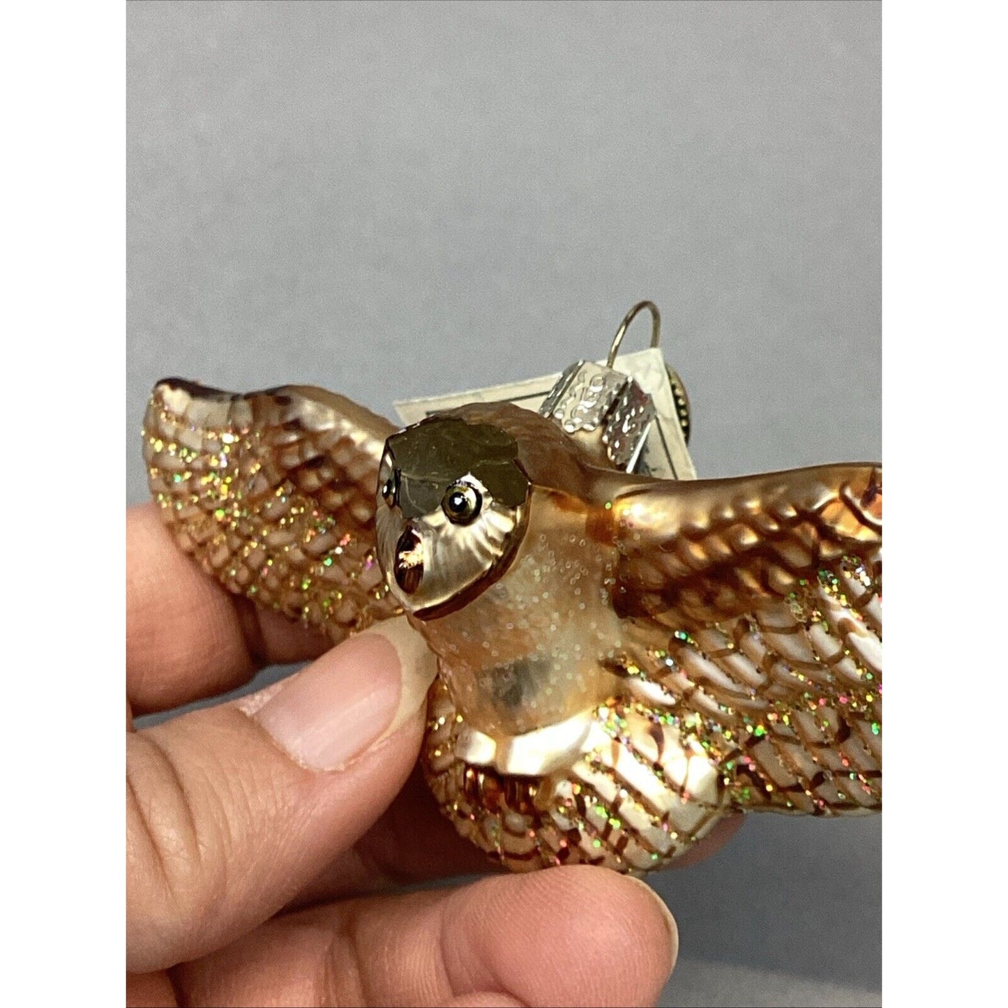 Radko Fantail And Old World Christmas Flying Owl - Damaged - With Tags