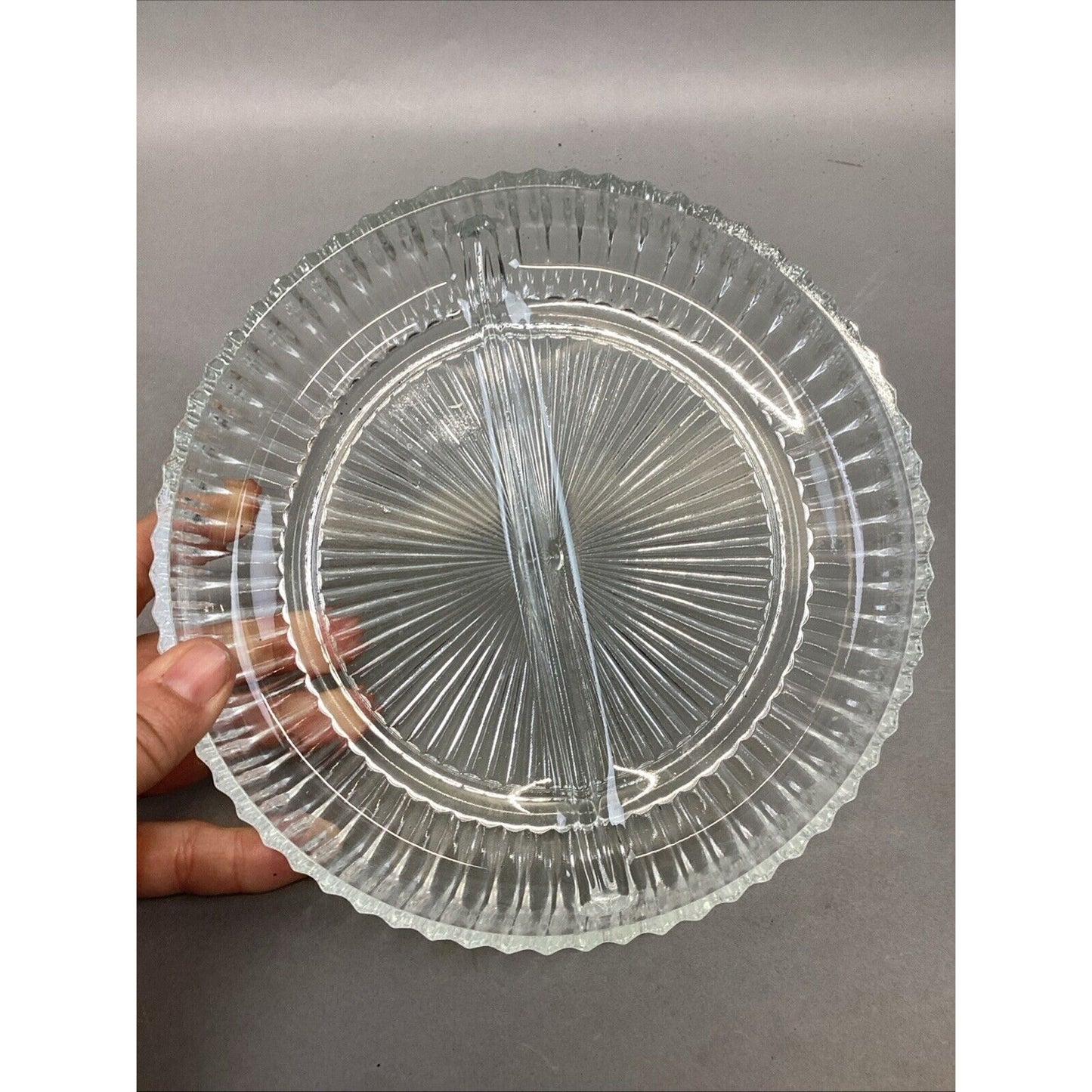 Set Of 2 Anchor Hocking Wexford Small Bowl & Indiana Glass Divided Serving Tray