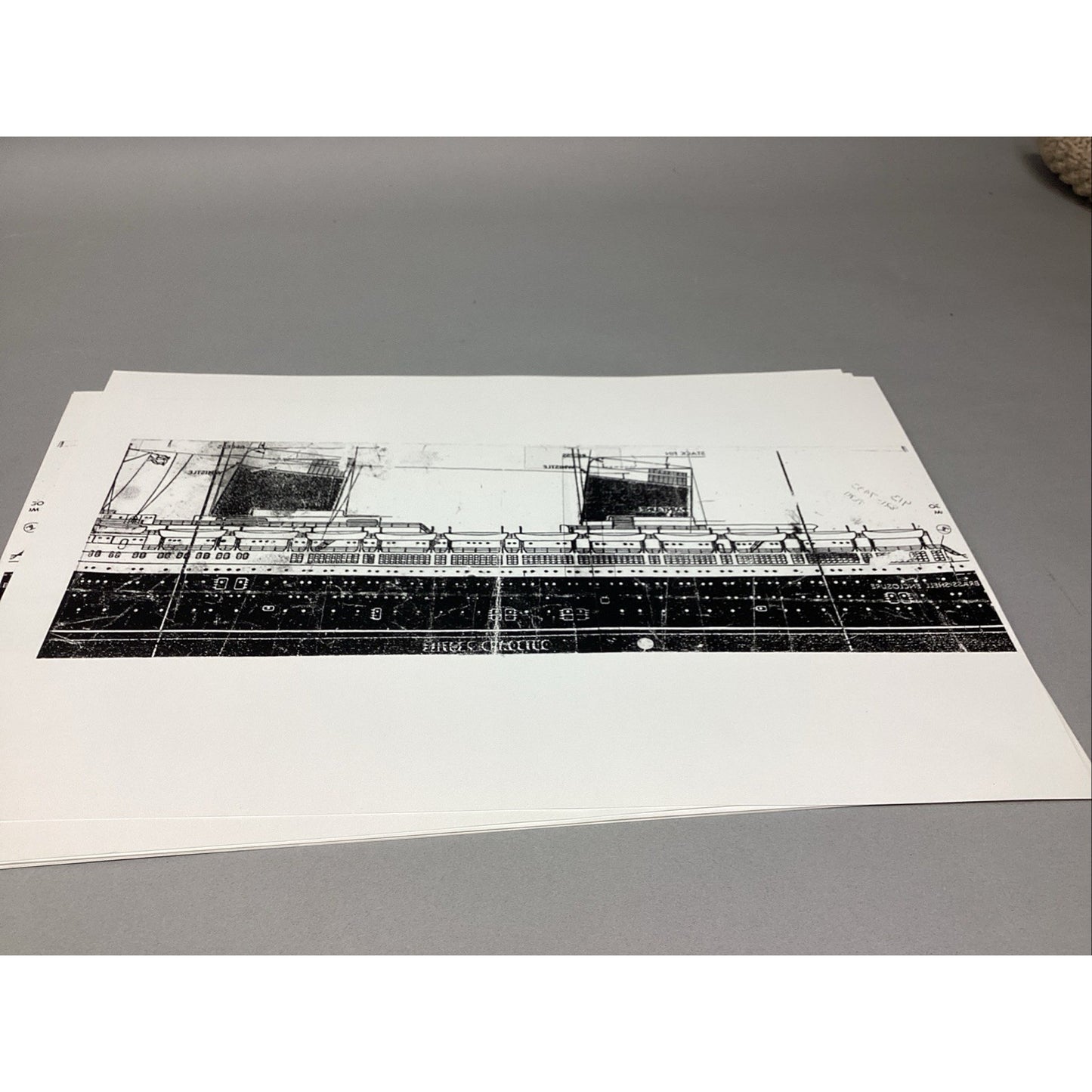 SS United States Model Ship Blue Prints - Interior/Exterior - 13 Sheets - 18x12”
