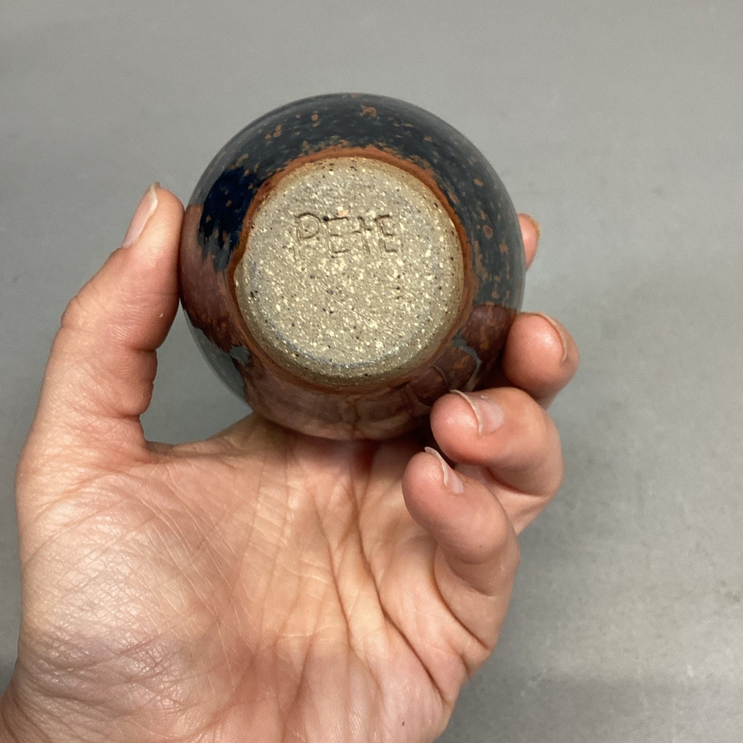 Multicolored Handmade Pottery Art Bud Vase - 4.5”H