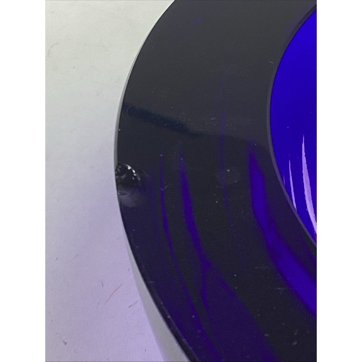 Rare Vintage GUCCI Bowl Cobalt Blue Crystal Art Glass - 3.25x7”D