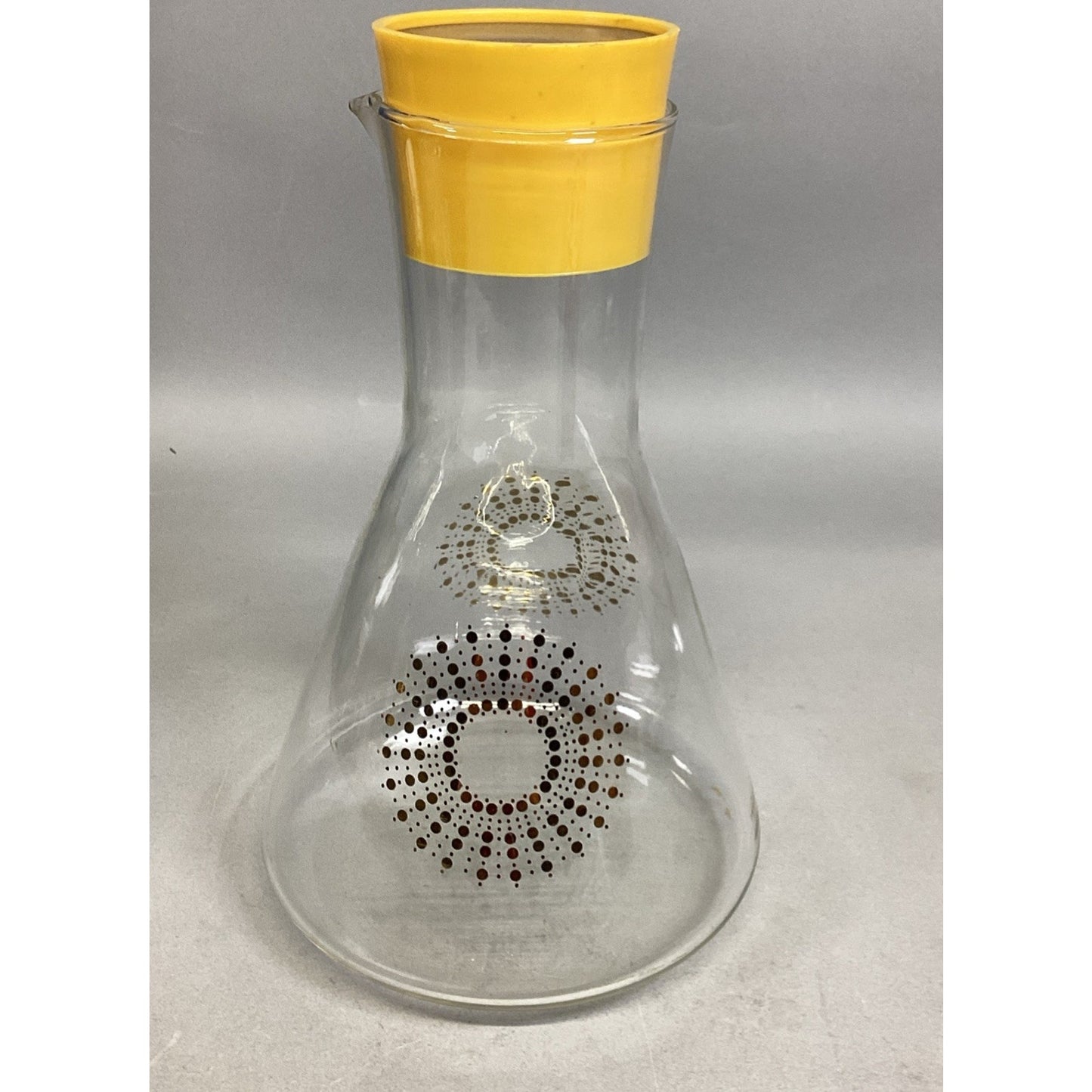Vintage MCM Mid Century Modern Juice Carafe Decanter With Lid - 11”H