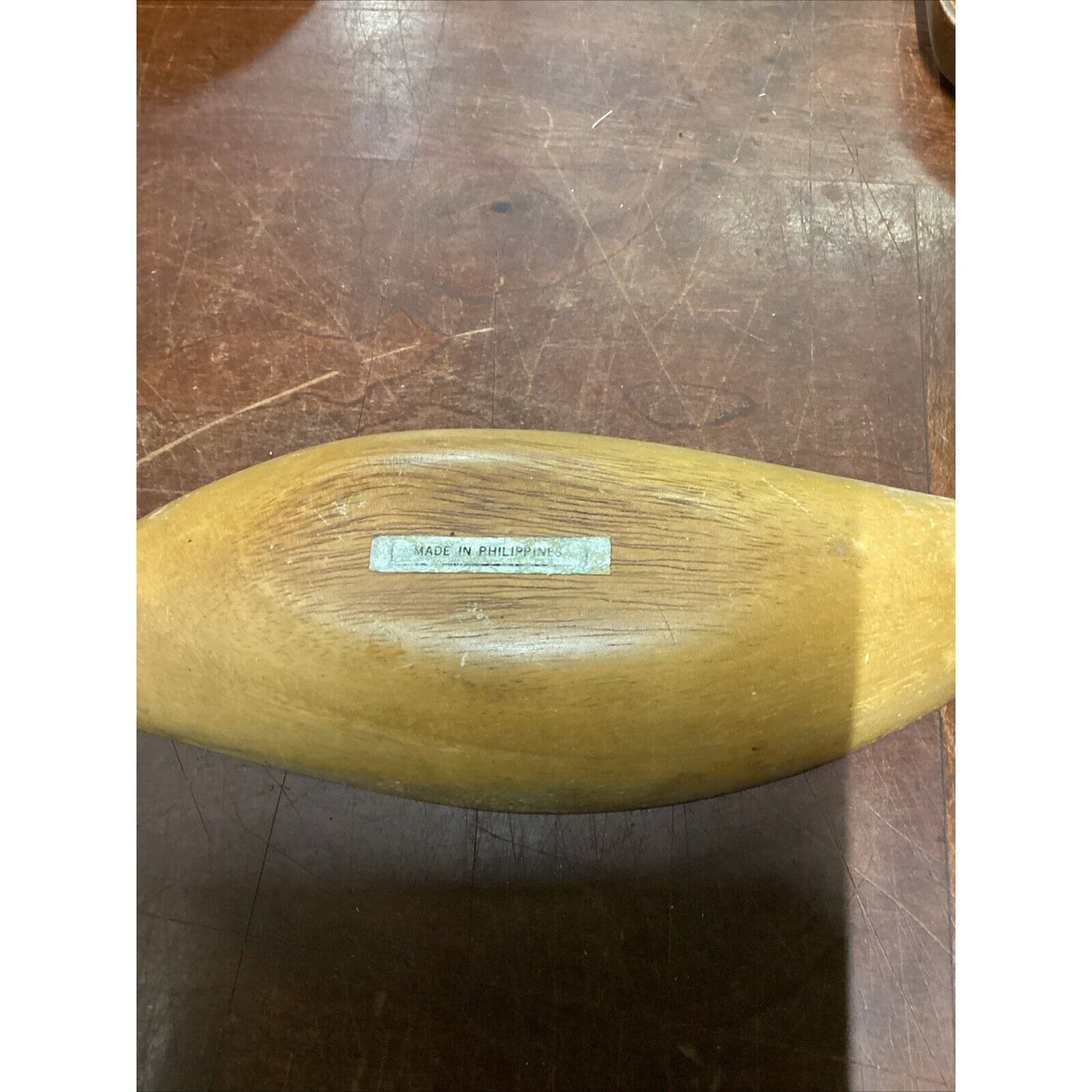 Set Of 3 Vintage Teak Wooden Bowl, Pea Pod Bowl & Serving Tray