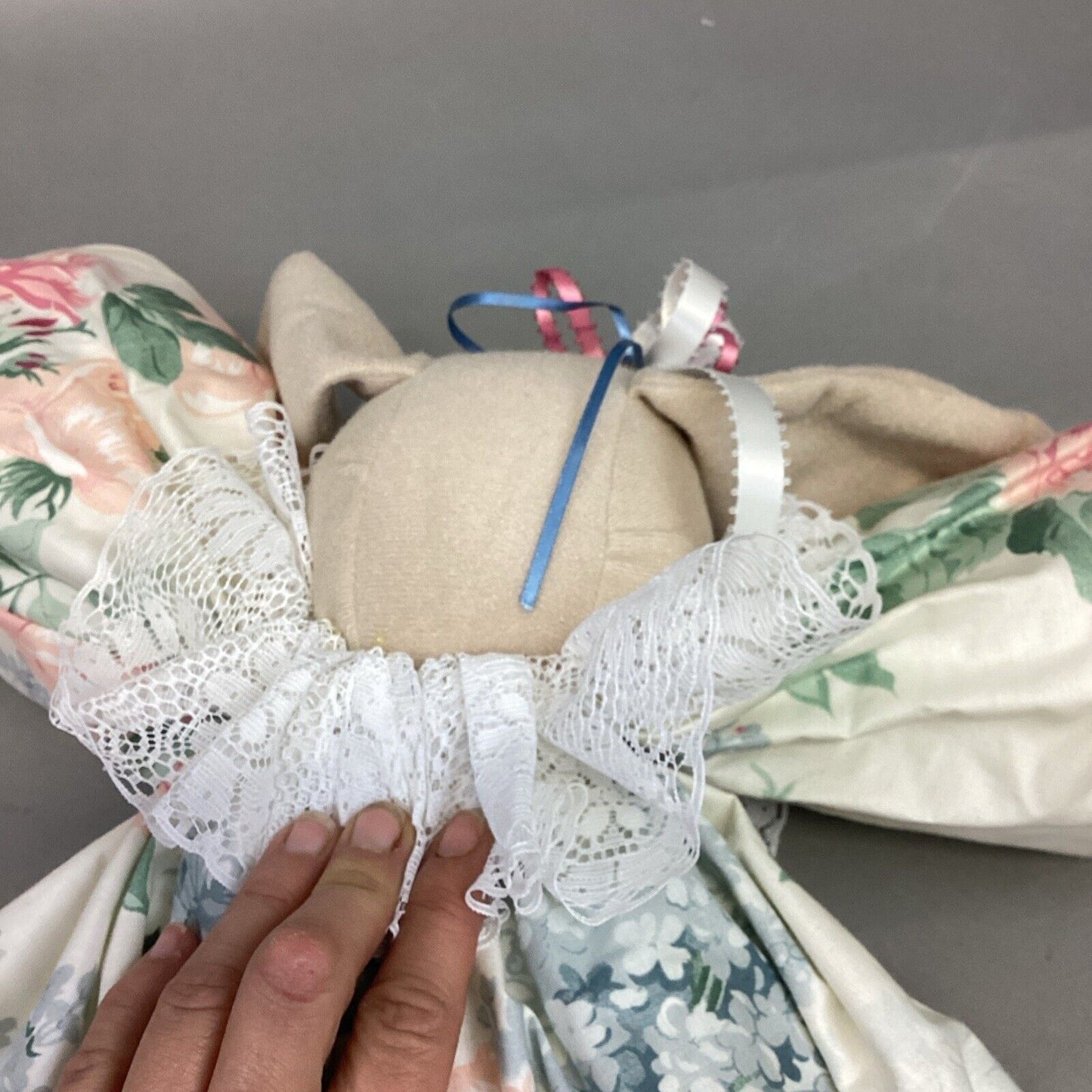 Vintage Collectible Primitive Handmade Plush Bunny Rabbit W/ Tag - 21”