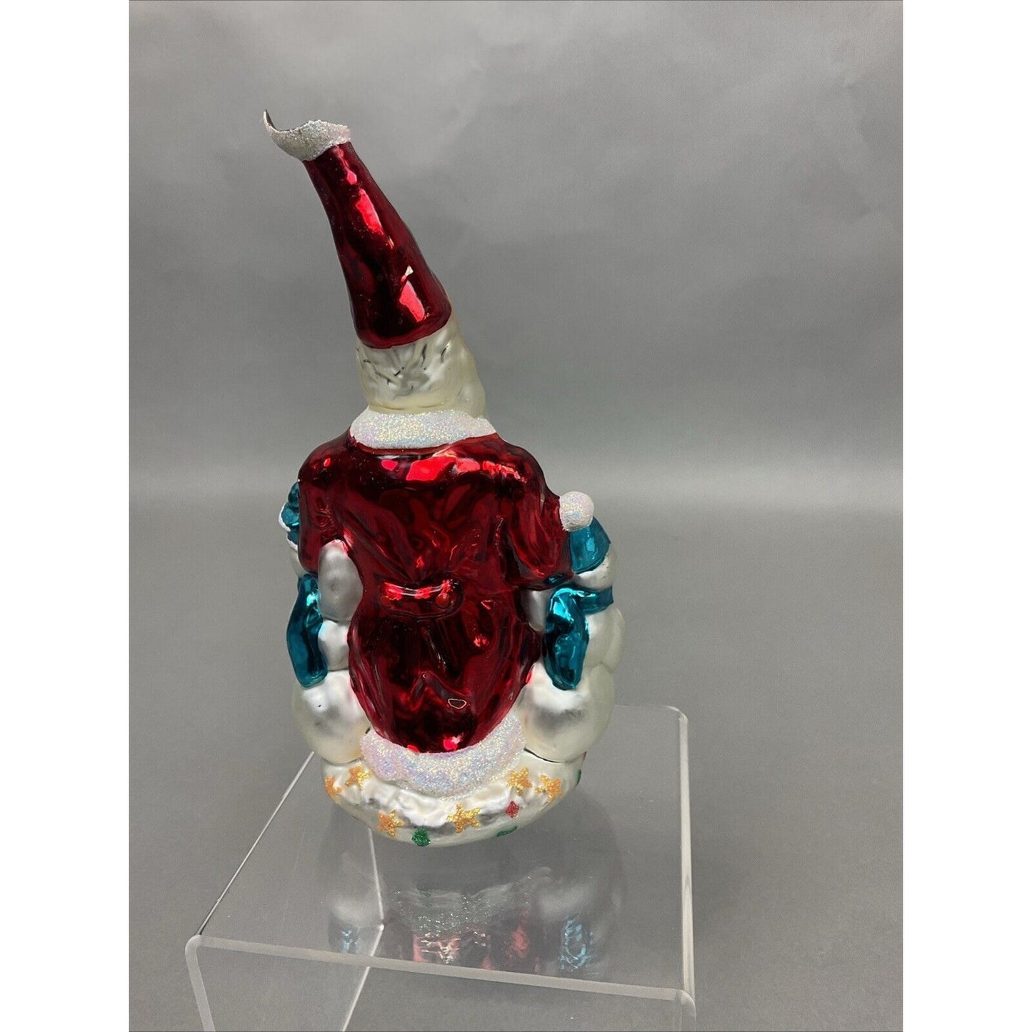 Radko Saks 5th Ave Santa Millenium + Santa List Christmas Ornaments / Damaged