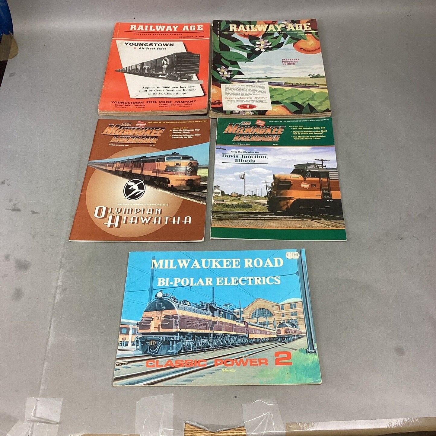 Railway Age (1949 & 1950), Milwaukee Railroader (1997, 2001), Bi-Polar Electrics
