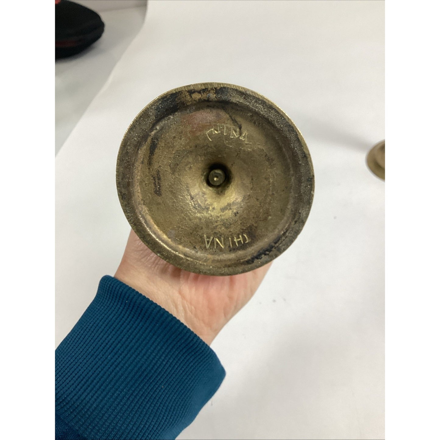 Set Of 2 Brass Spiral Twist Taper Candle Holders - 7”H