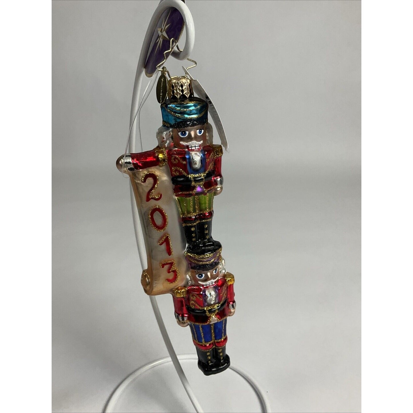 Christopher Radko New Year Nutcracker Glass Christmas Ornament 2013