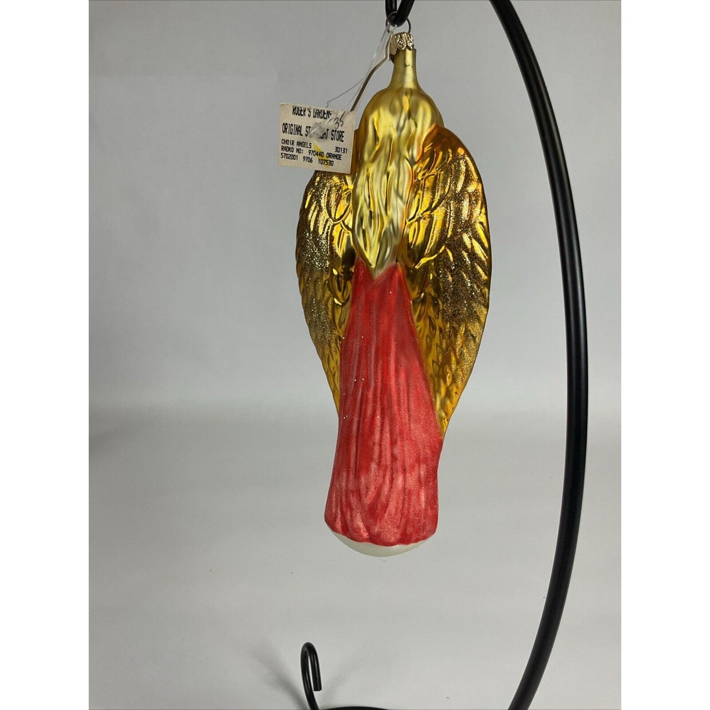 Vintage Christopher Radko Choir Angels Pink & Gold Christmas Ornament