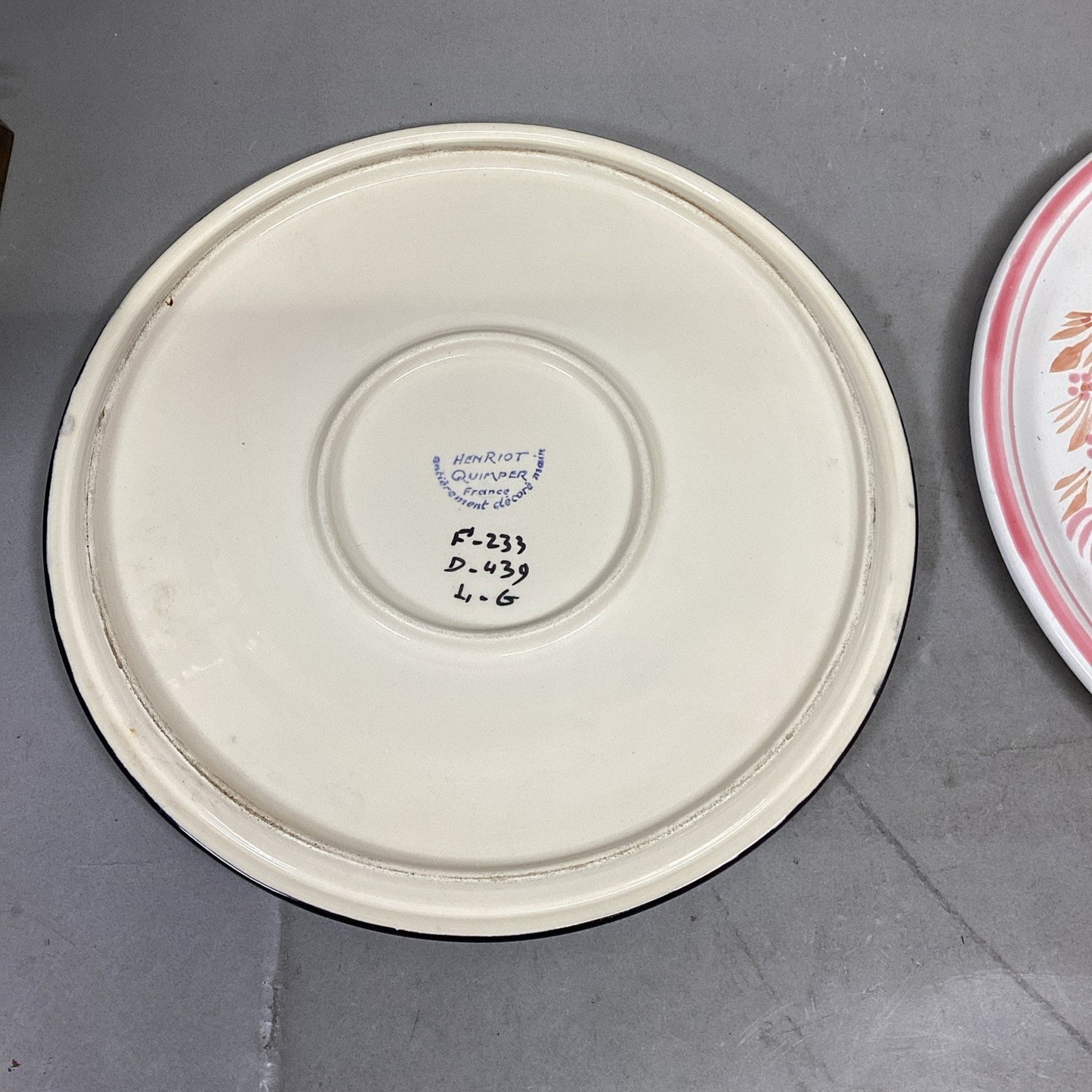Set Of 3 Henriot Quimper Ceramic Decorative Wall Plates W/ 1 Coaster - France
