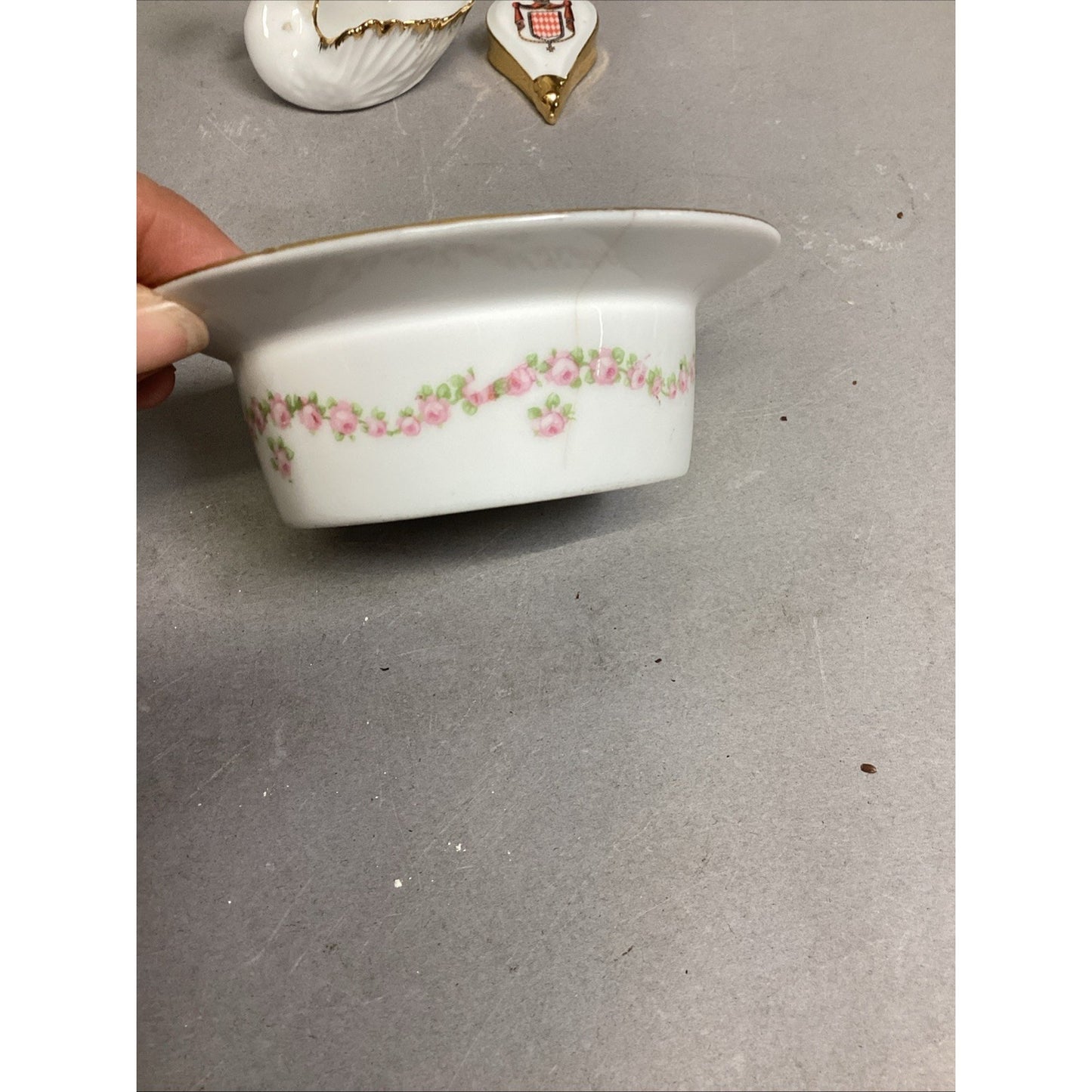 Set Of 4 Limoges France Trinket Dish & Figurines