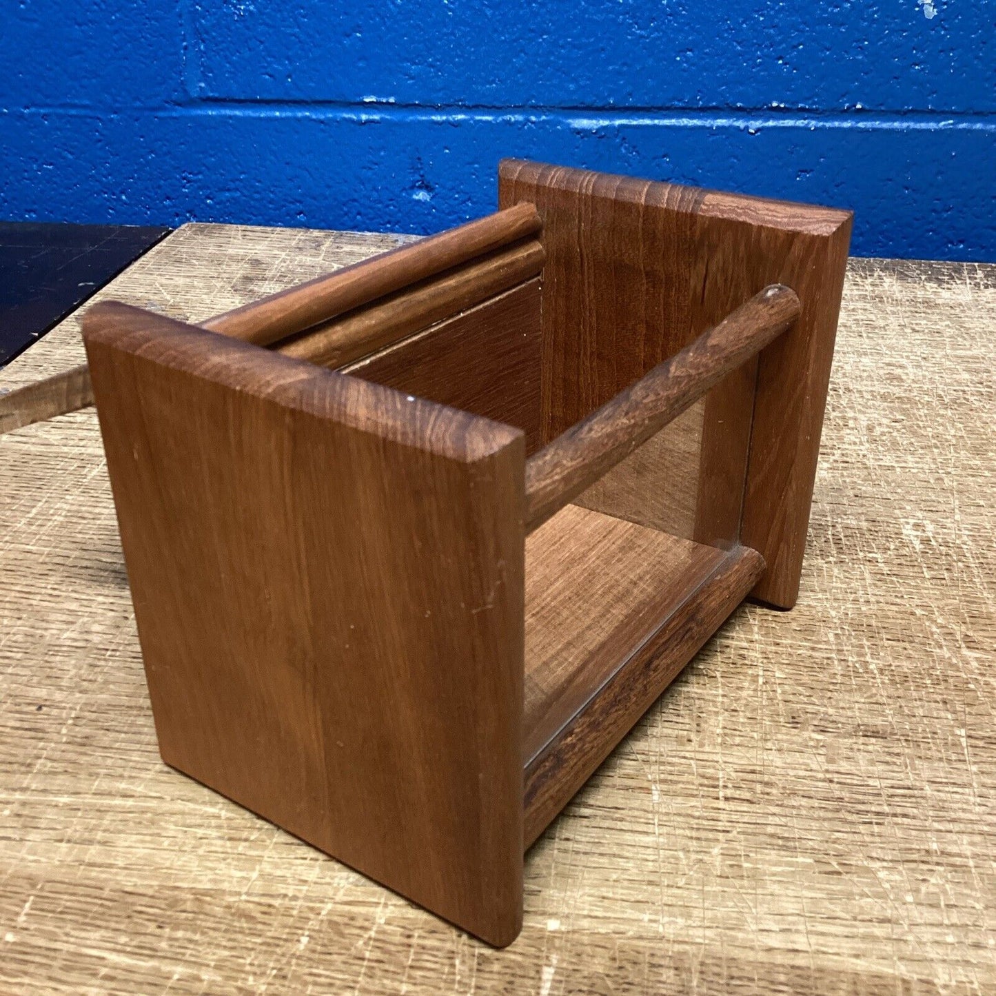 Dolphin Genuine Teakwood Wooden Recipe Box Or Candle Holder