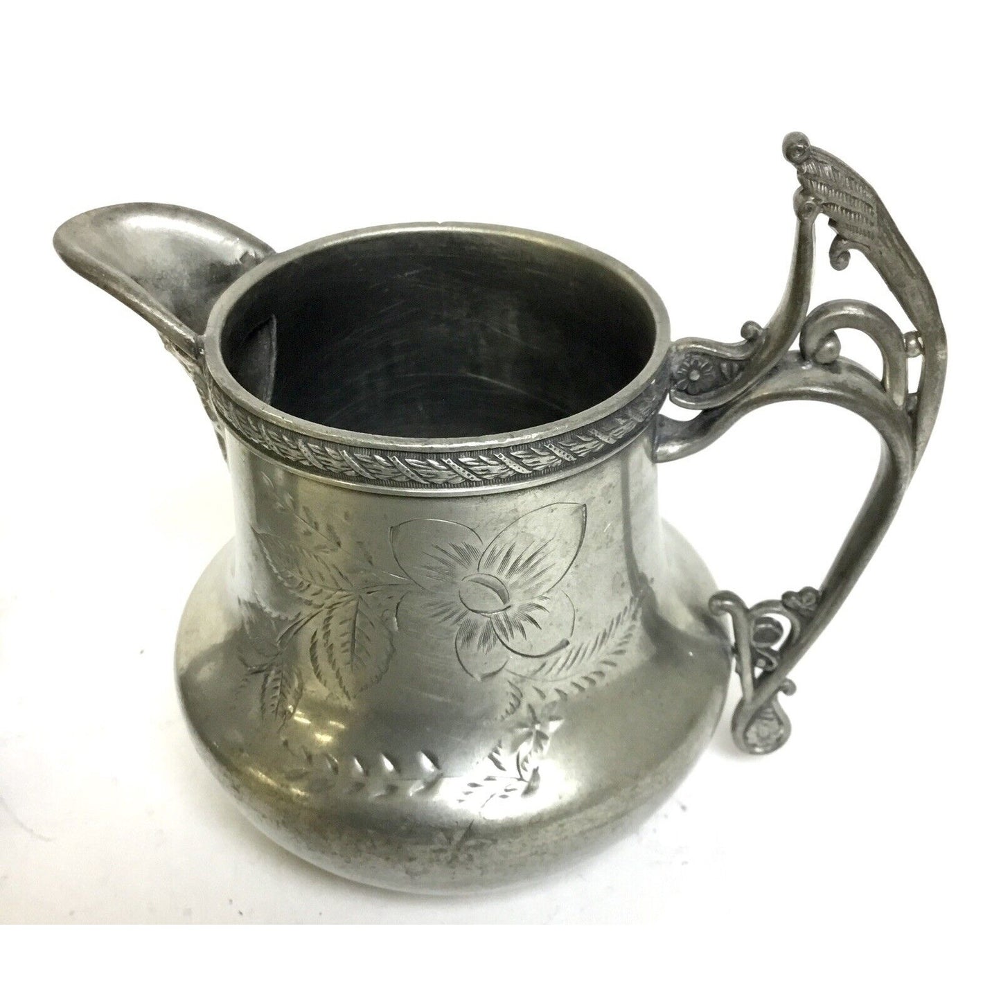 Albany Silverplate Sugar Bowl With Lid And Creamer Set