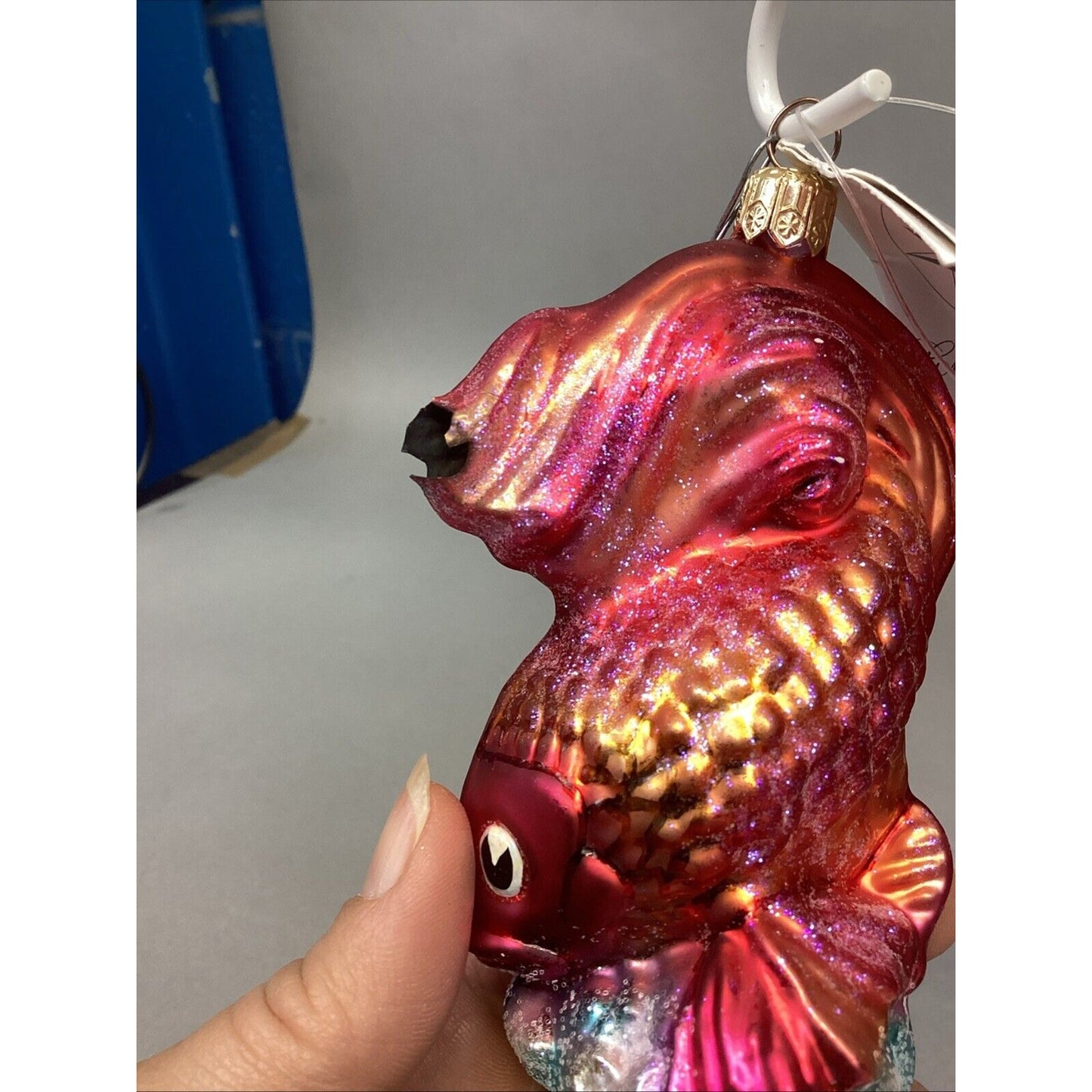 Radko Fantail And Old World Christmas Flying Owl - Damaged - With Tags